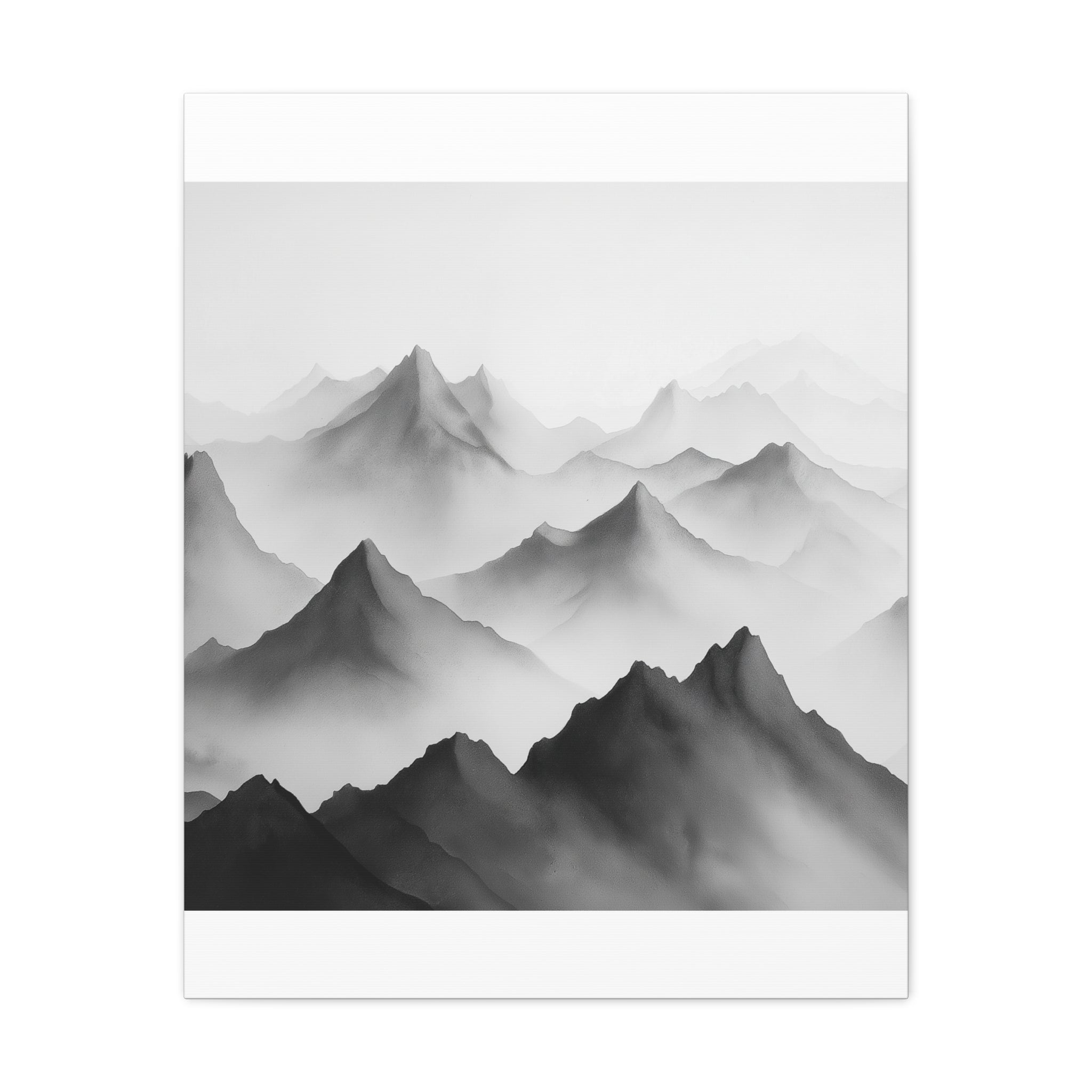 Black and White Mountain Canvas Print