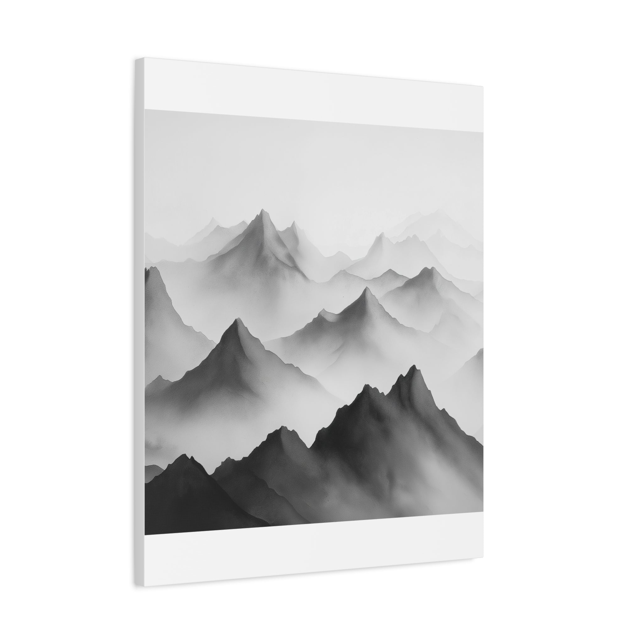 Black and White Mountain Canvas Print