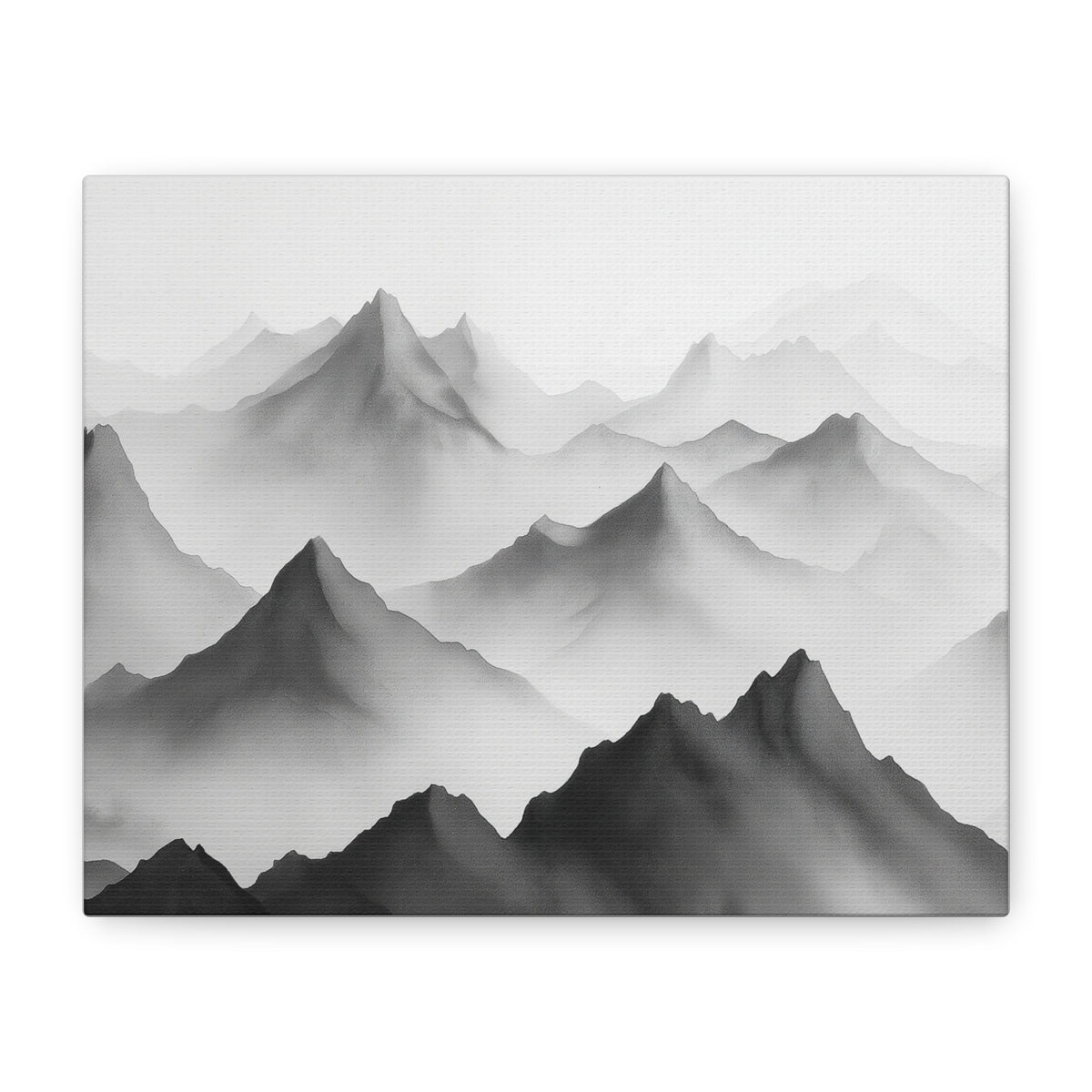 Black and White Mountain Canvas Print