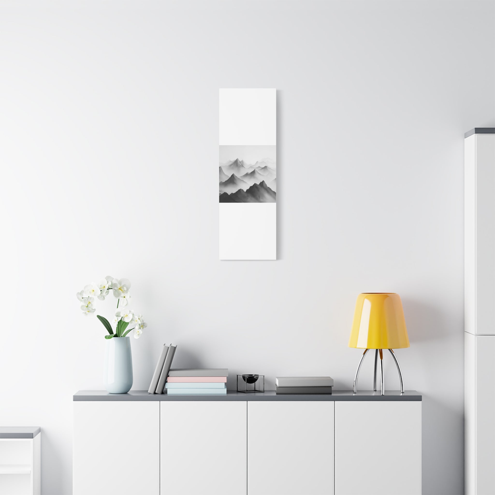 Black and White Mountain Canvas Print