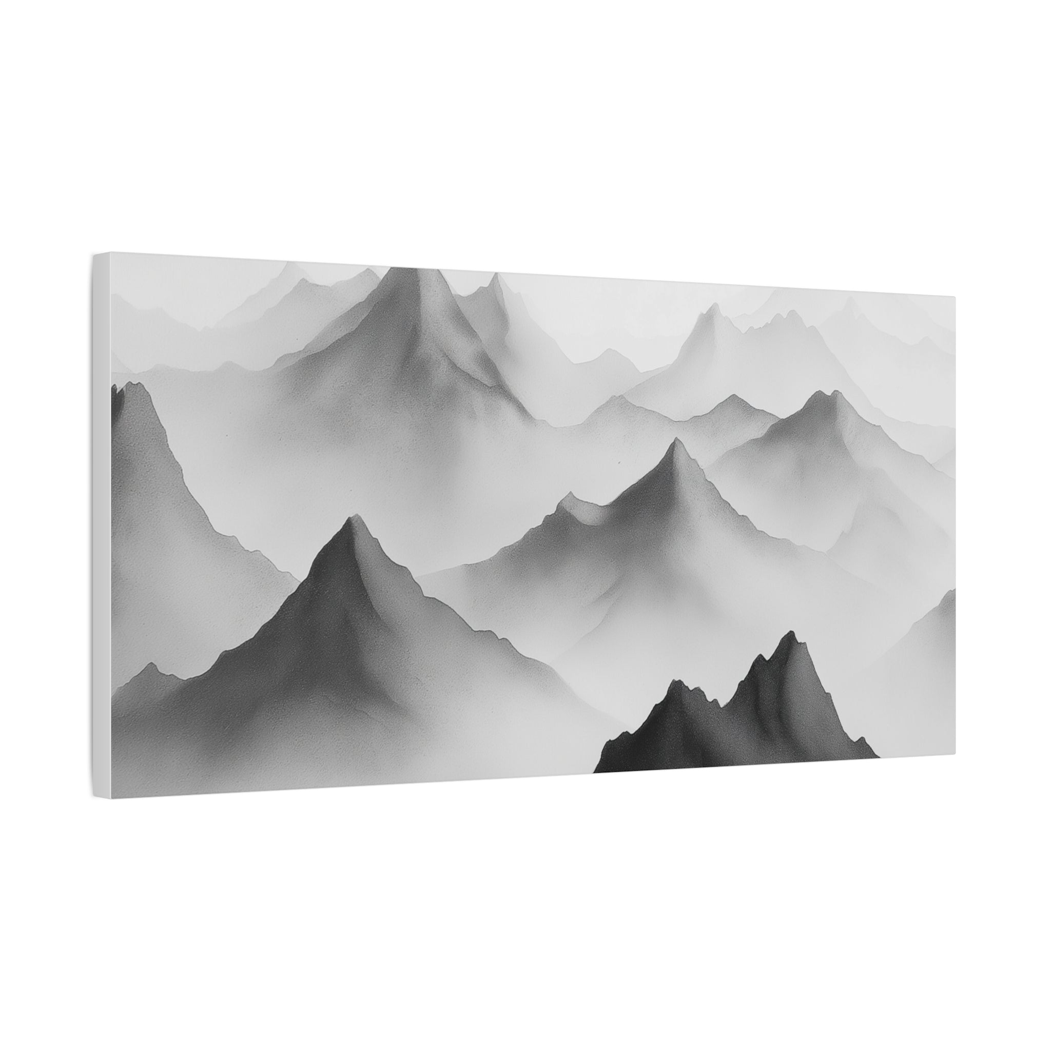 Black and White Mountain Canvas Print