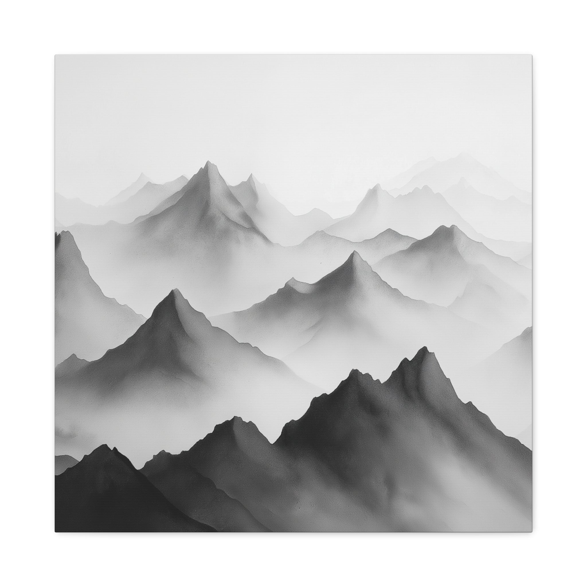 Black and White Mountain Canvas Print