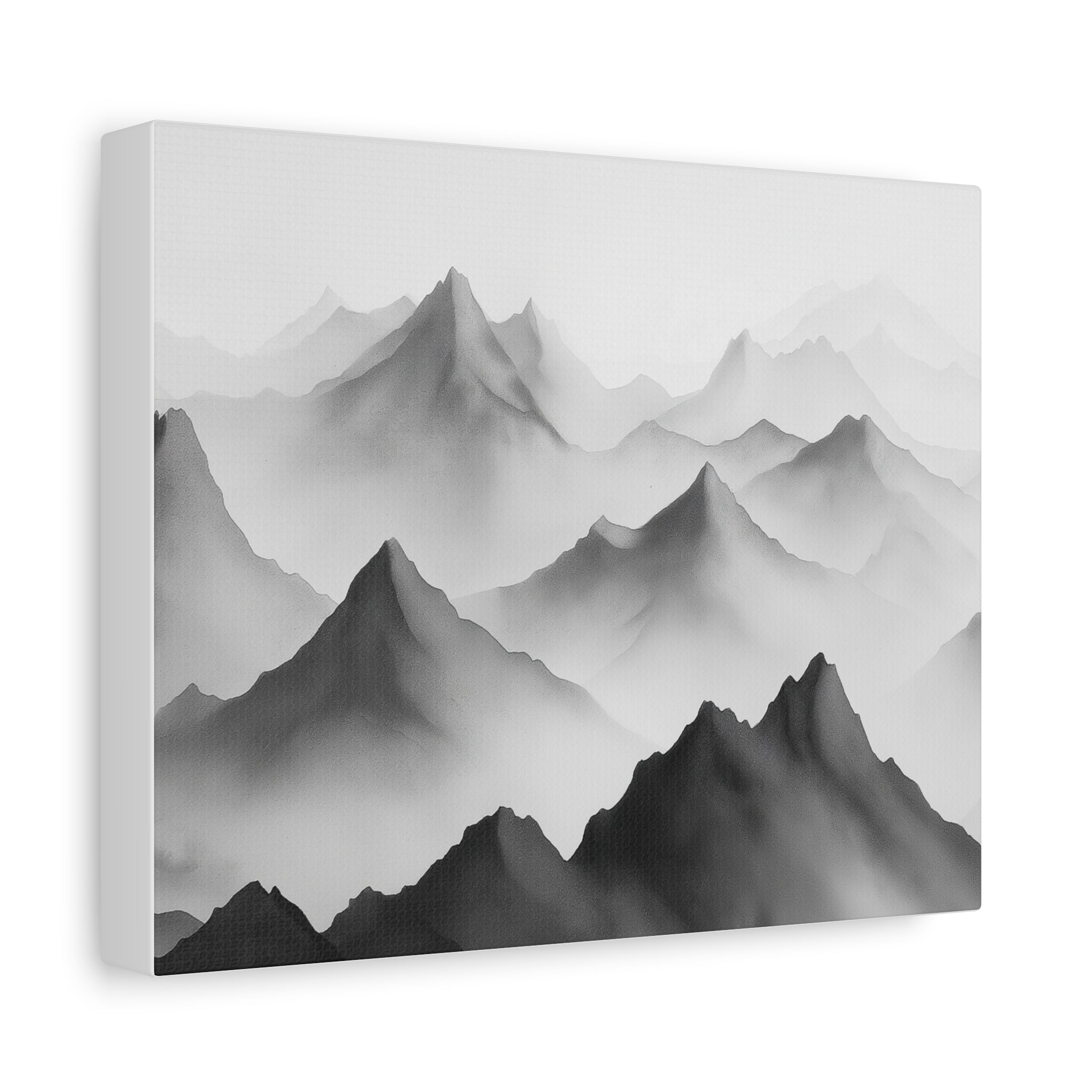 Black and White Mountain Canvas Print