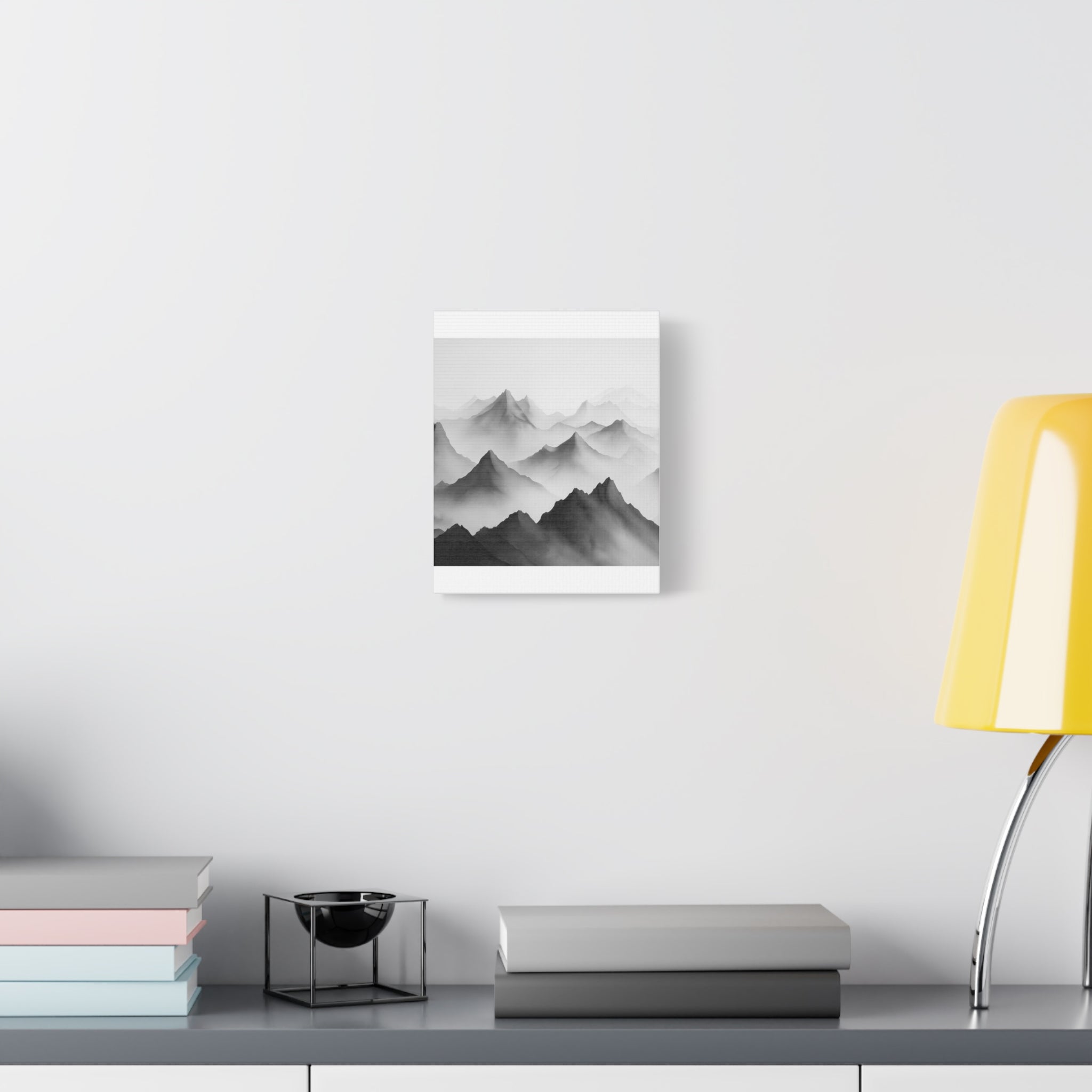 Black and White Mountain Canvas Print