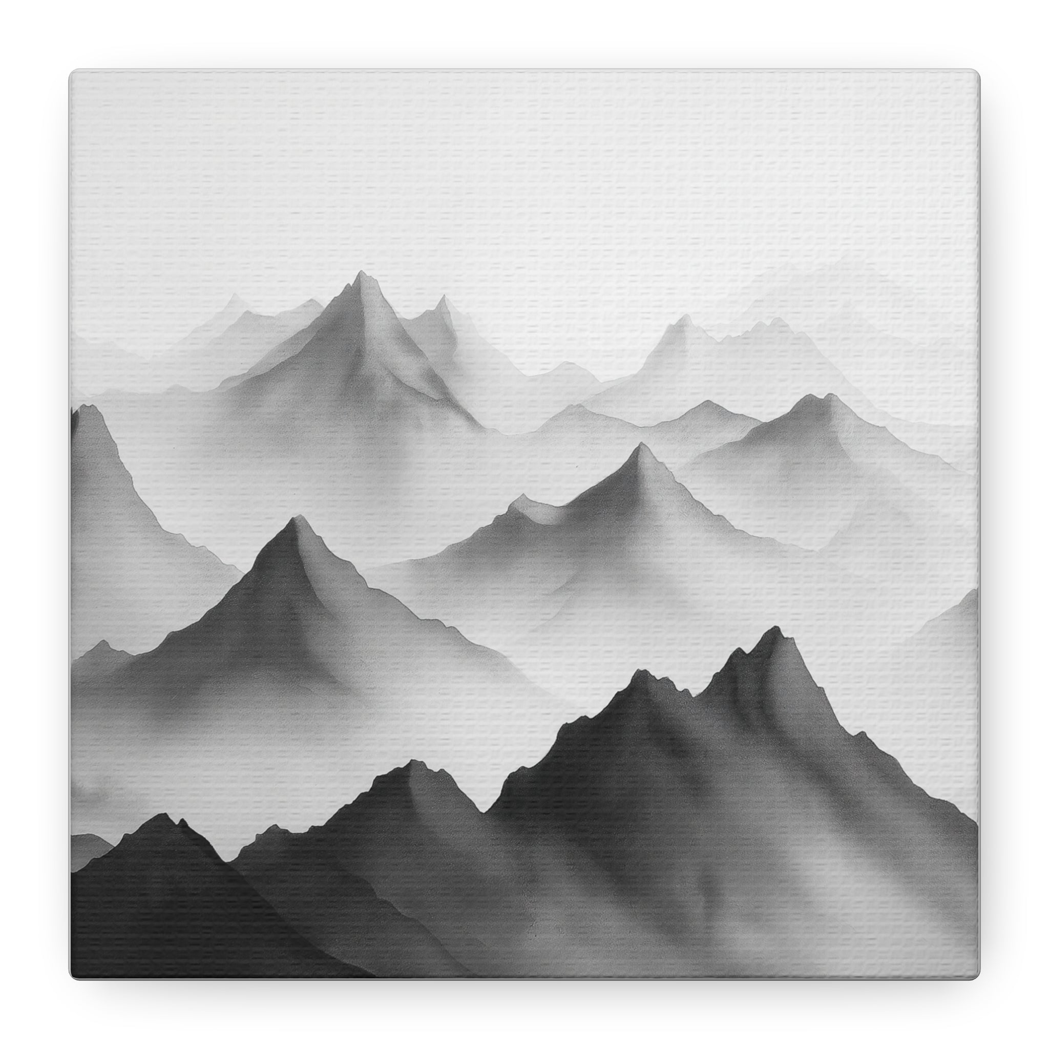 Black and White Mountain Canvas Print