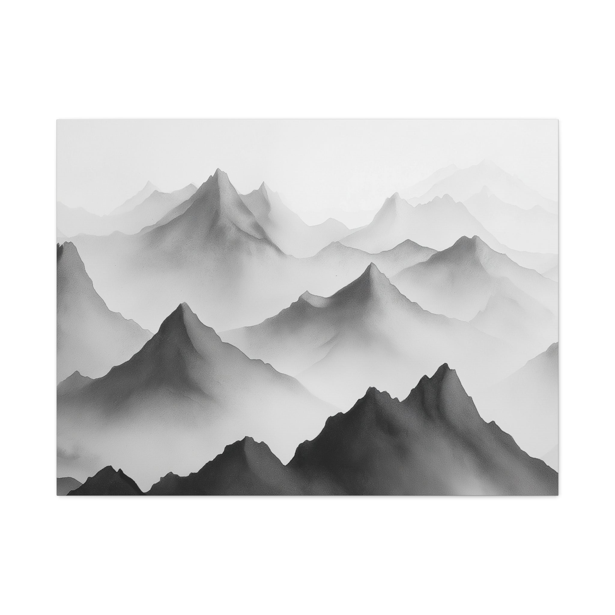 Black and White Mountain Canvas Print