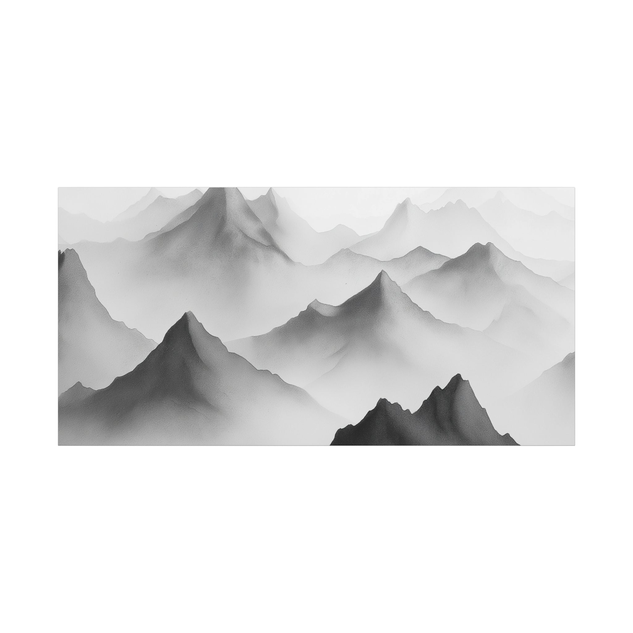 Black and White Mountain Canvas Print