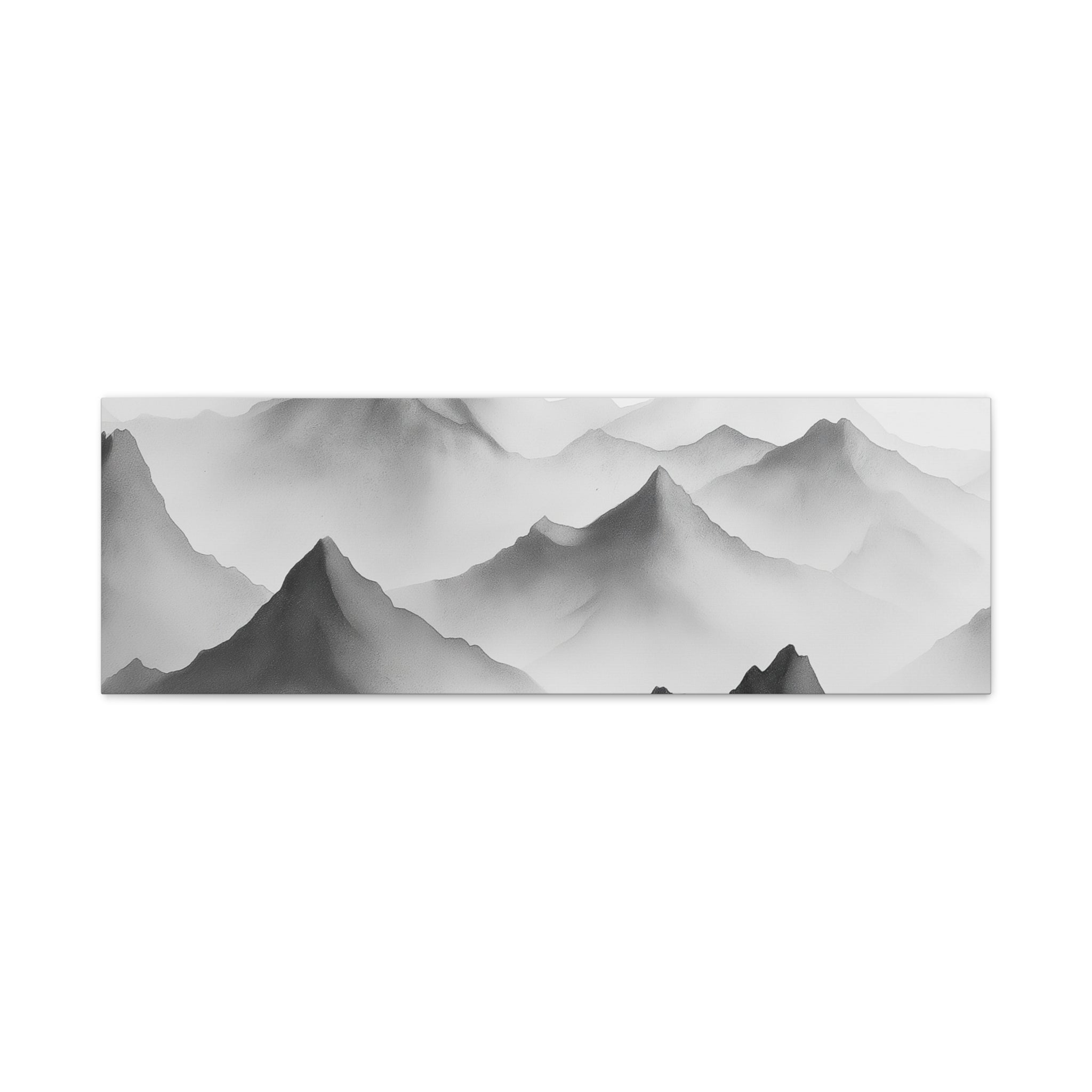 Black and White Mountain Canvas Print