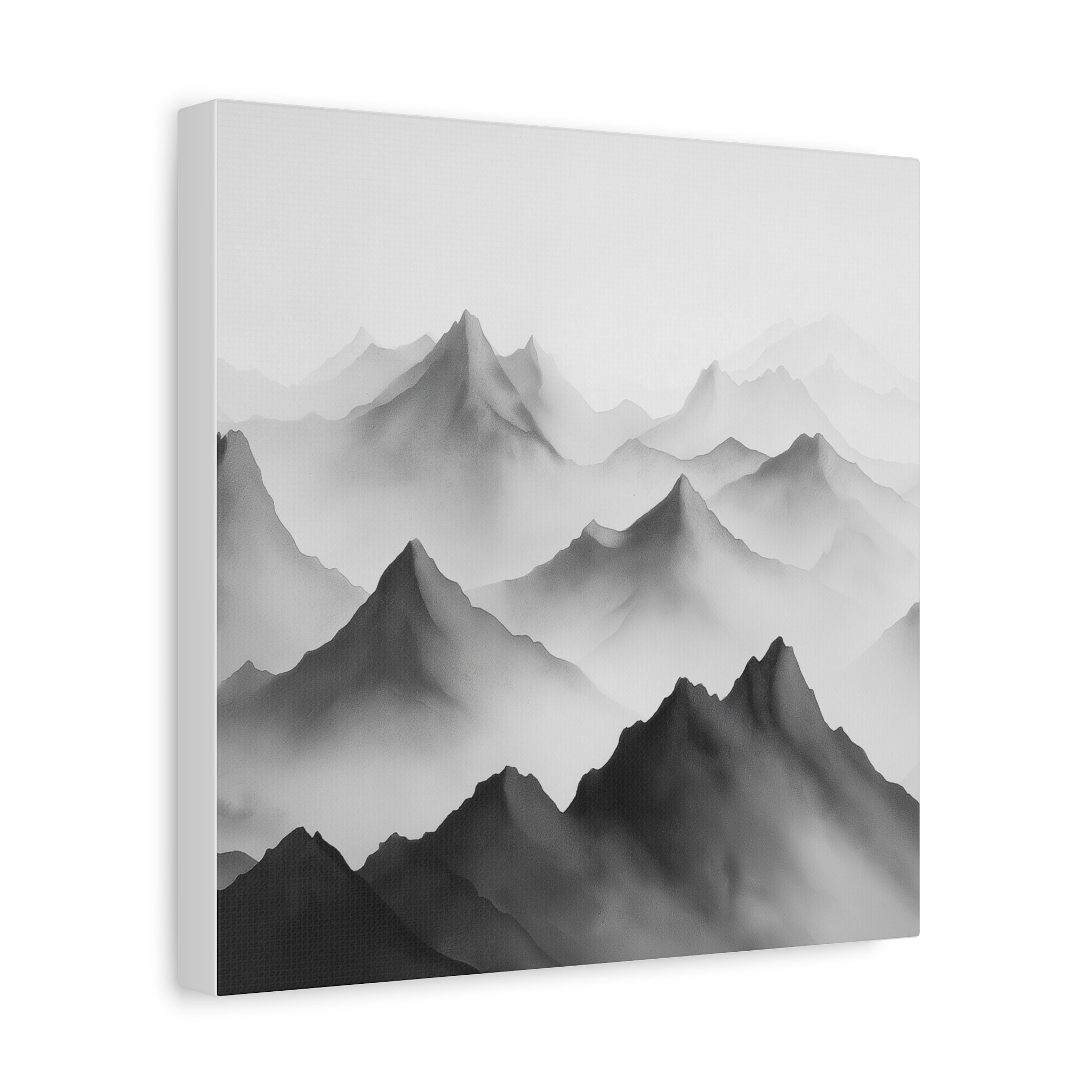 Black and White Mountain Canvas Print