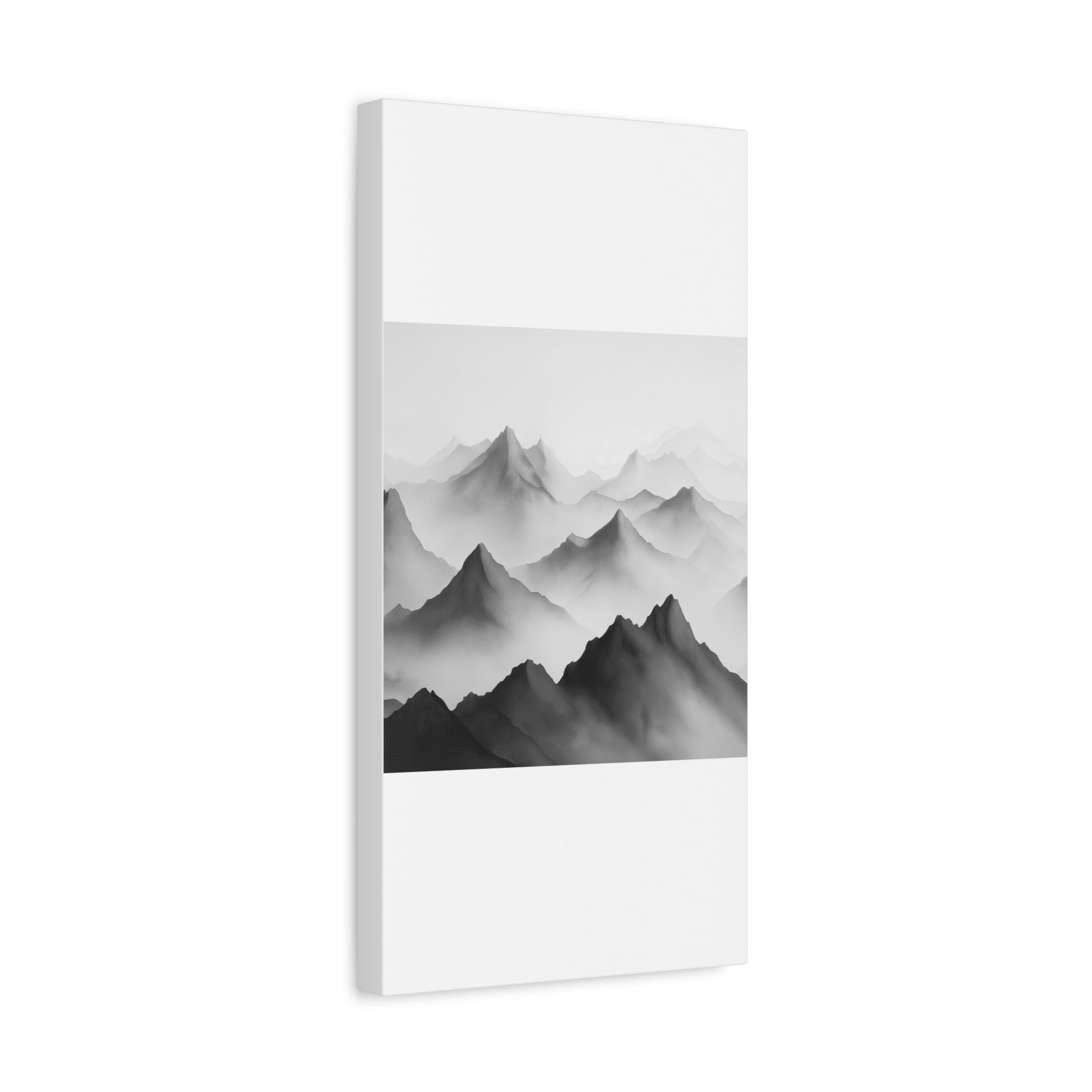 Black and White Mountain Canvas Print