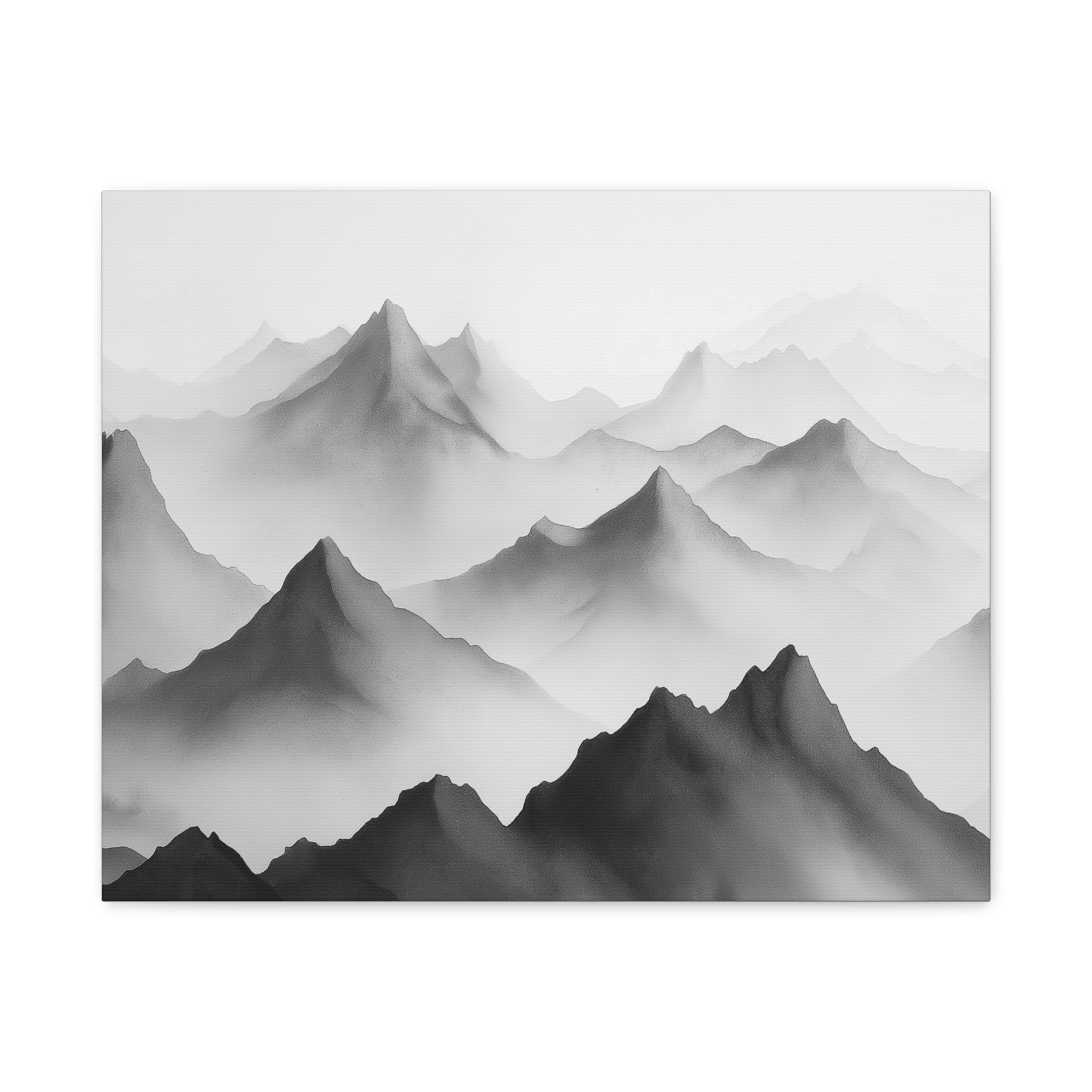 Black and White Mountain Canvas Print