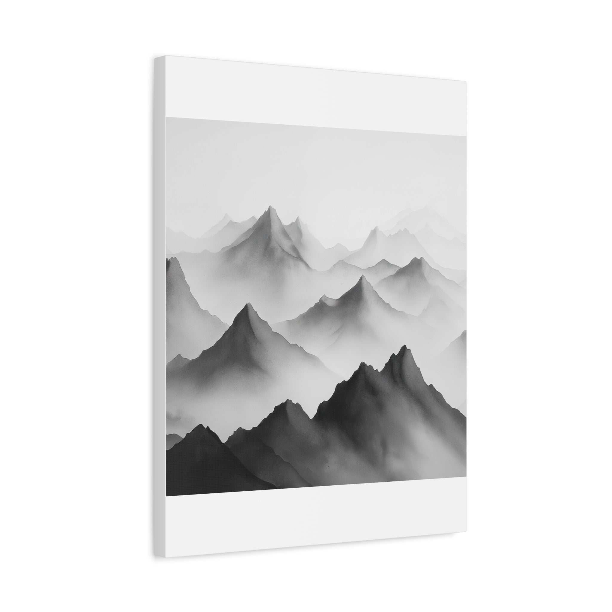 Black and White Mountain Canvas Print