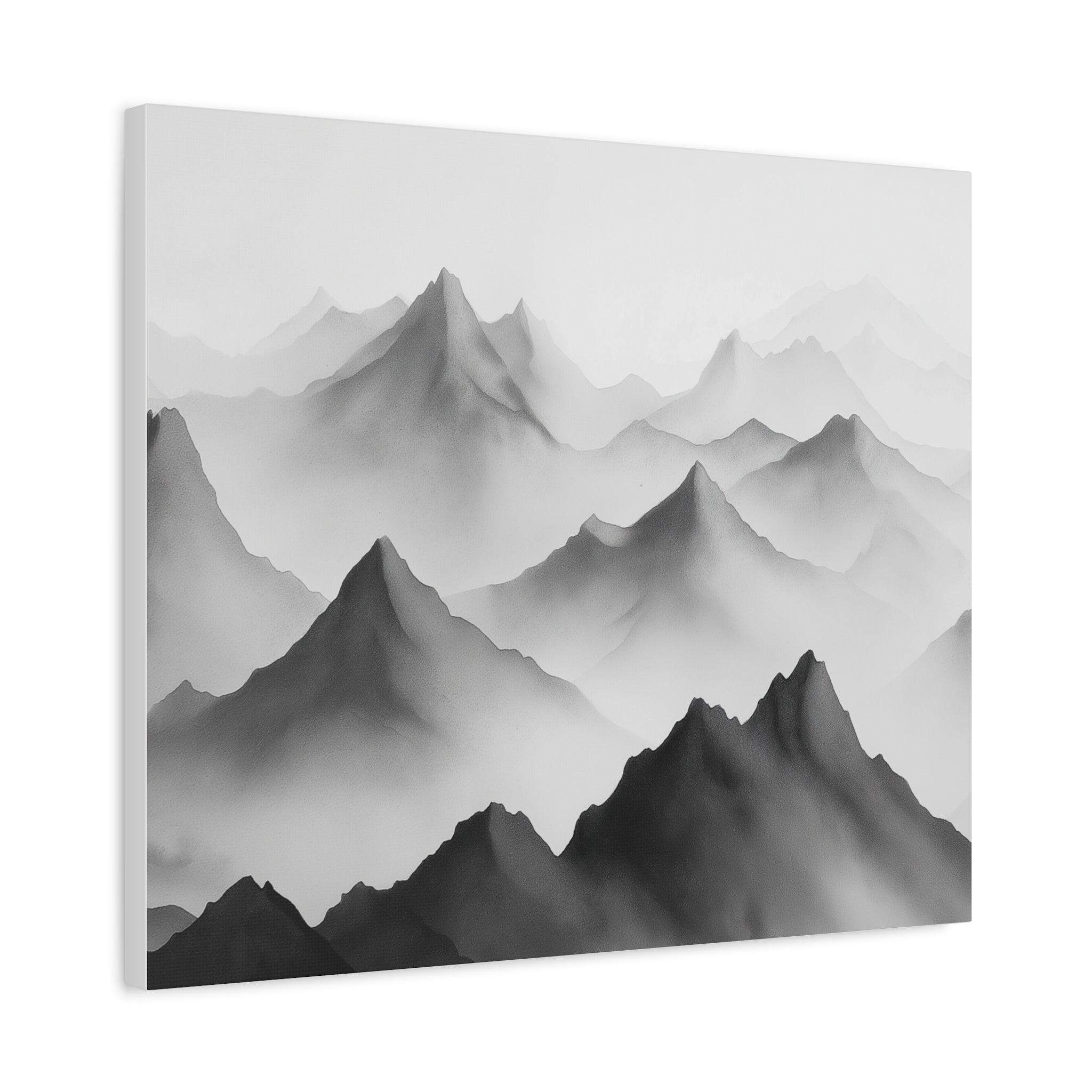 Black and White Mountain Canvas Print