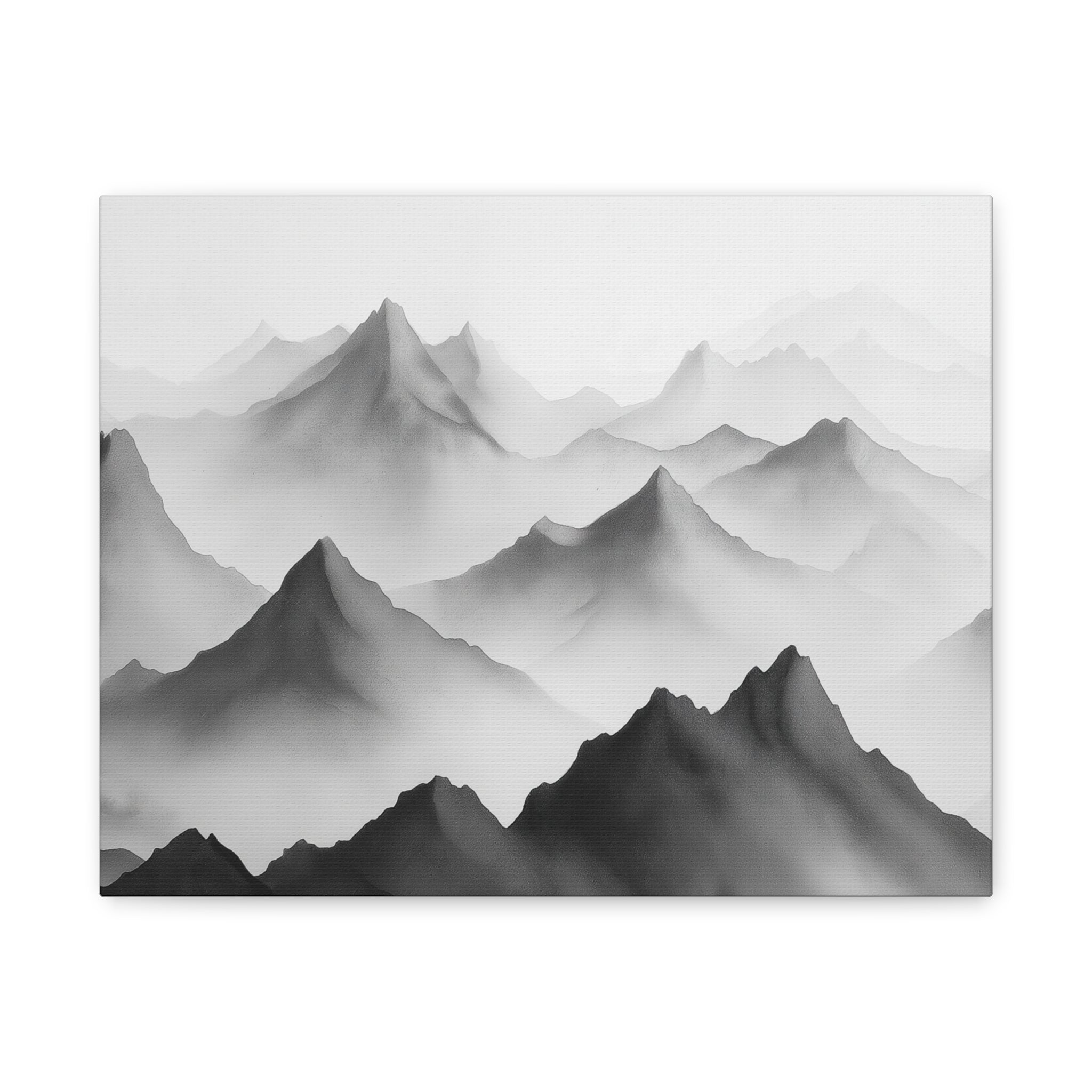 Black and White Mountain Canvas Print
