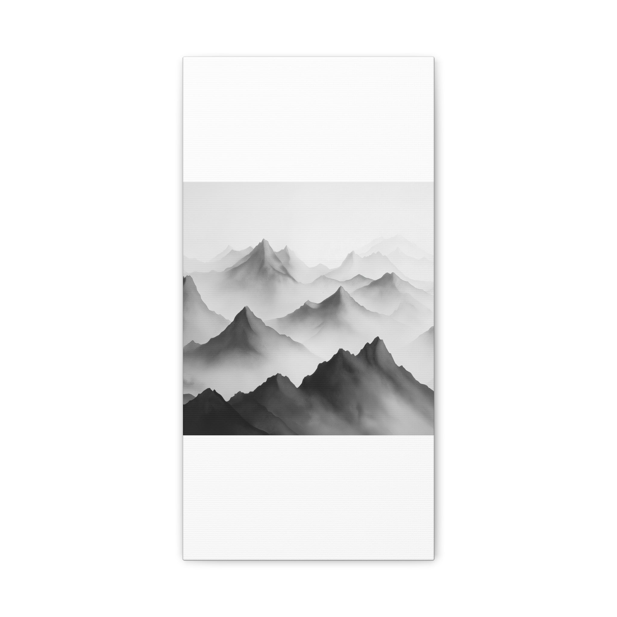 Black and White Mountain Canvas Print