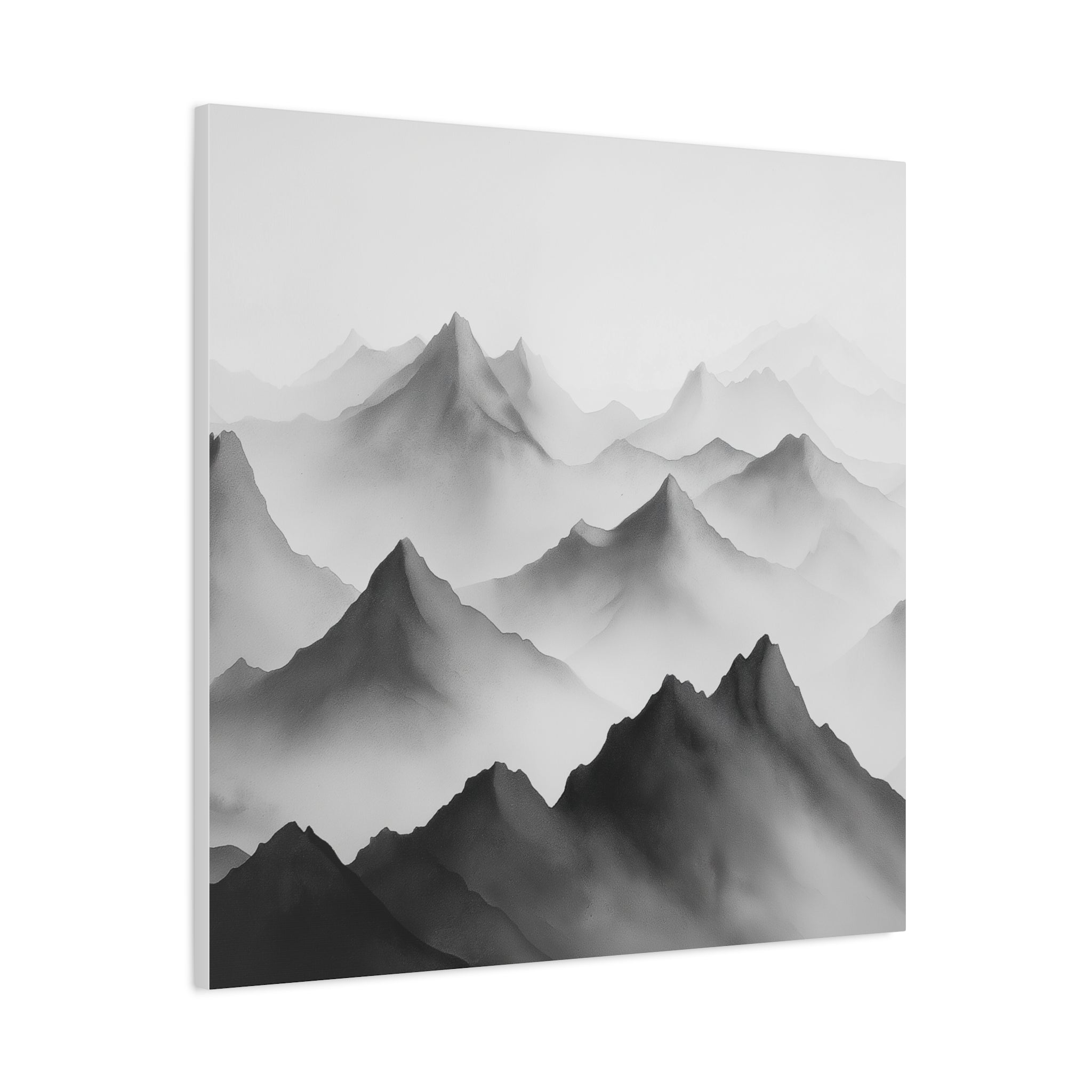 Black and White Mountain Canvas Print