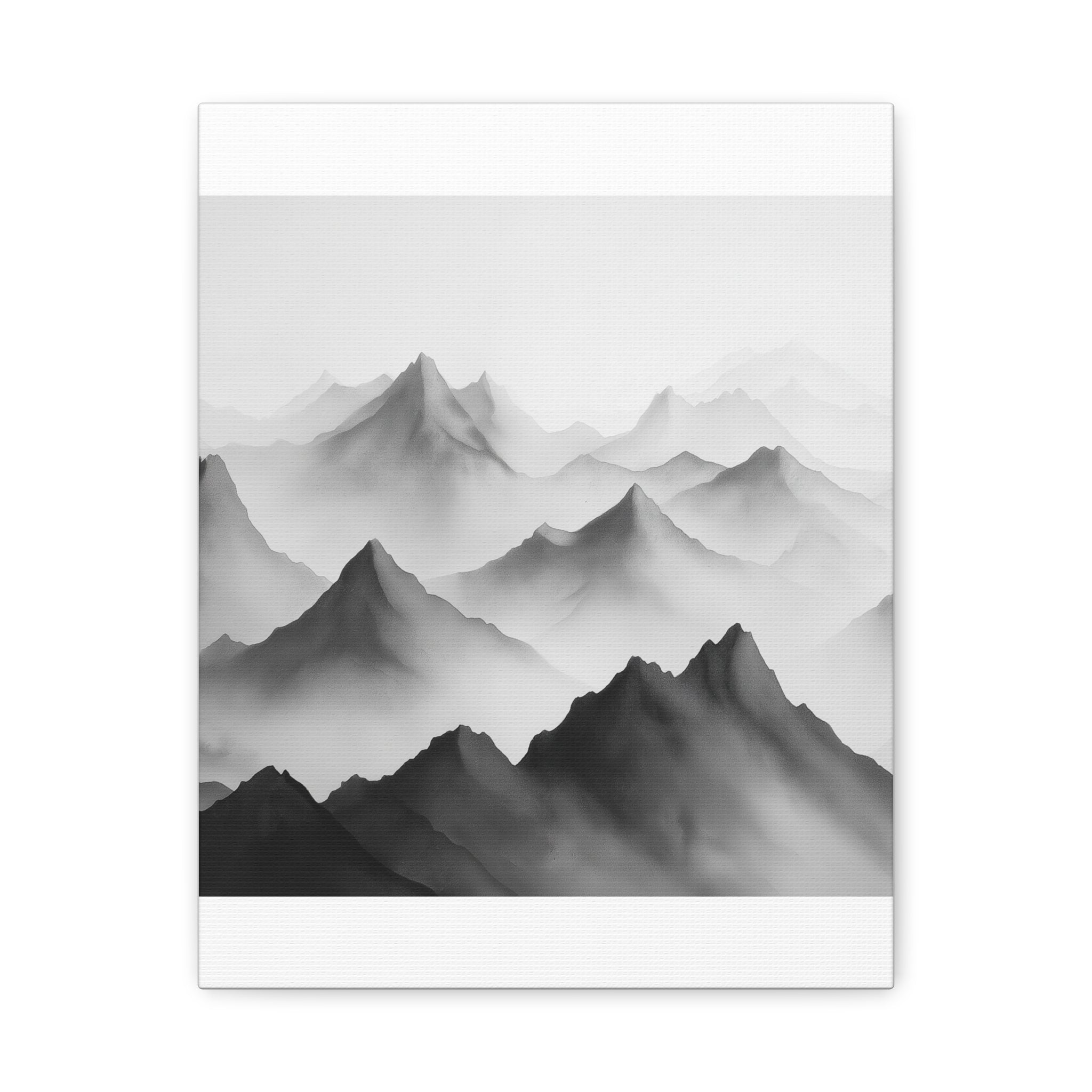 Black and White Mountain Canvas Print