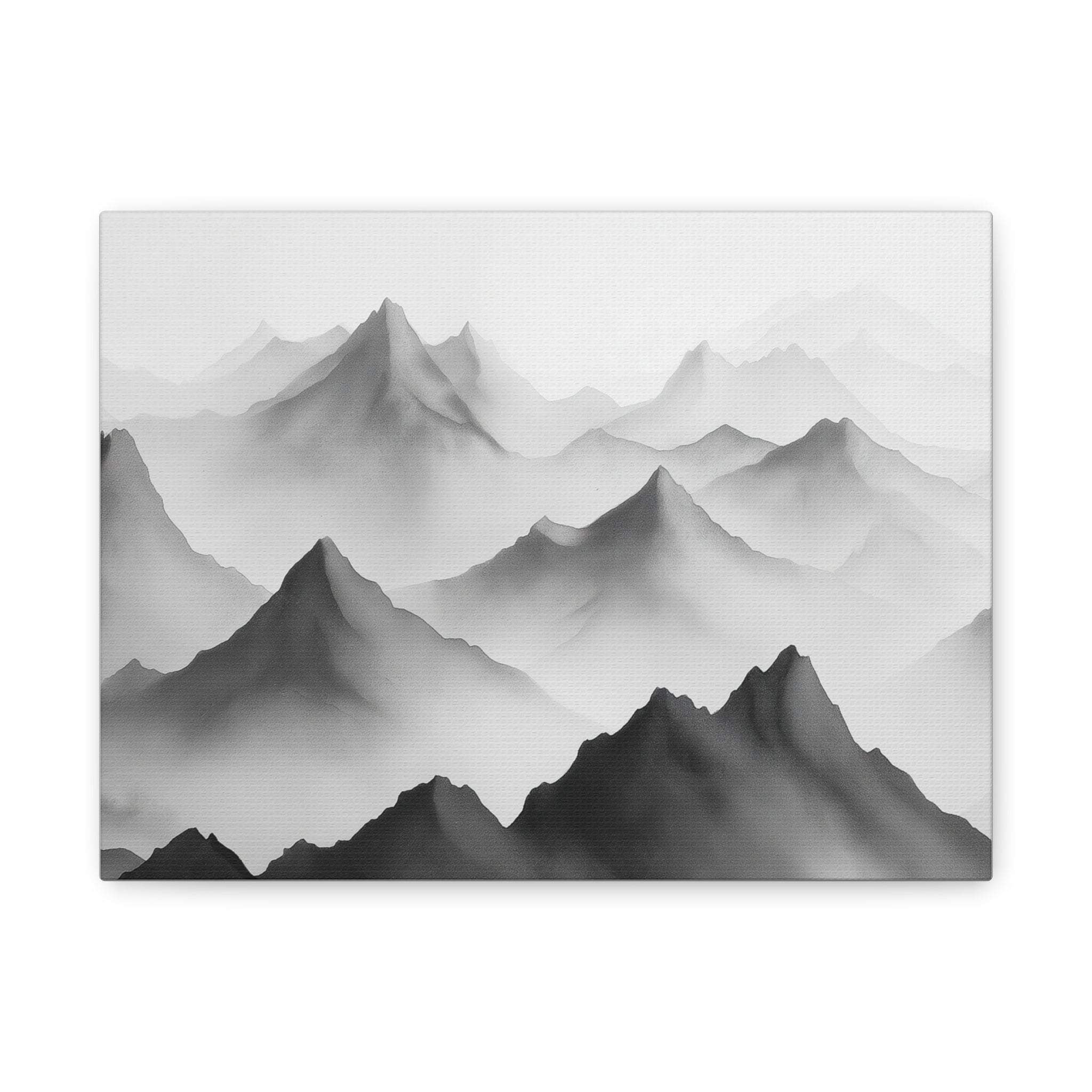 Black and White Mountain Canvas Print
