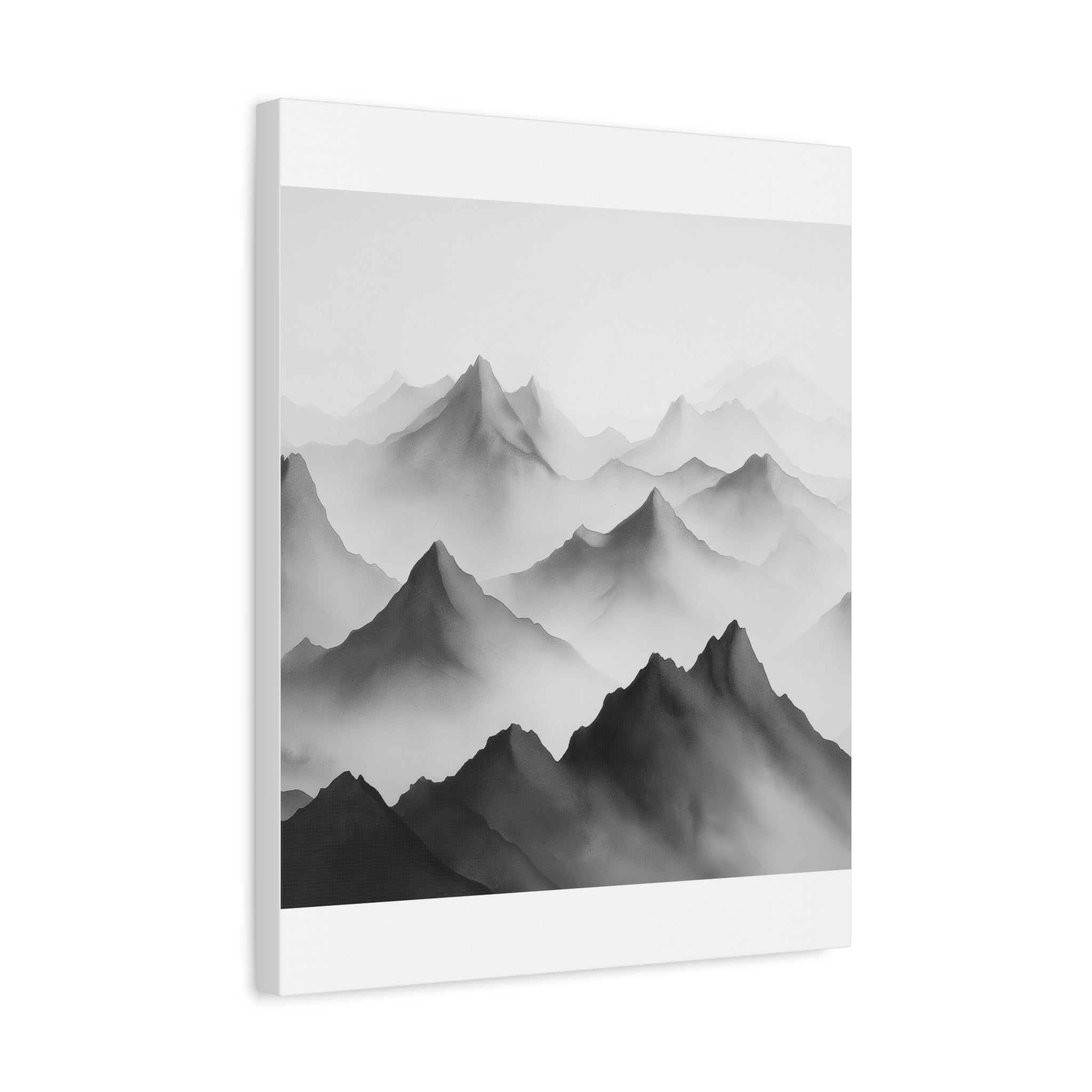 Black and White Mountain Canvas Print