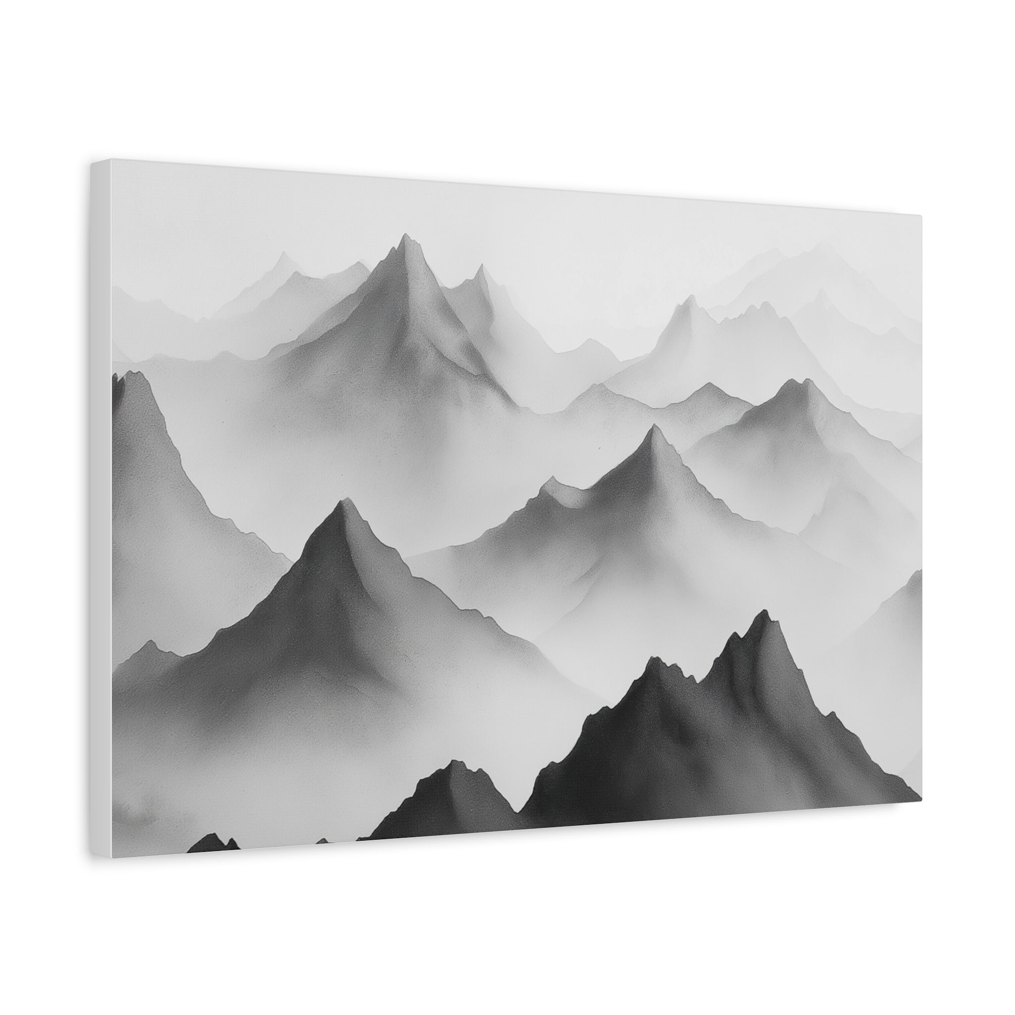Black and White Mountain Canvas Print