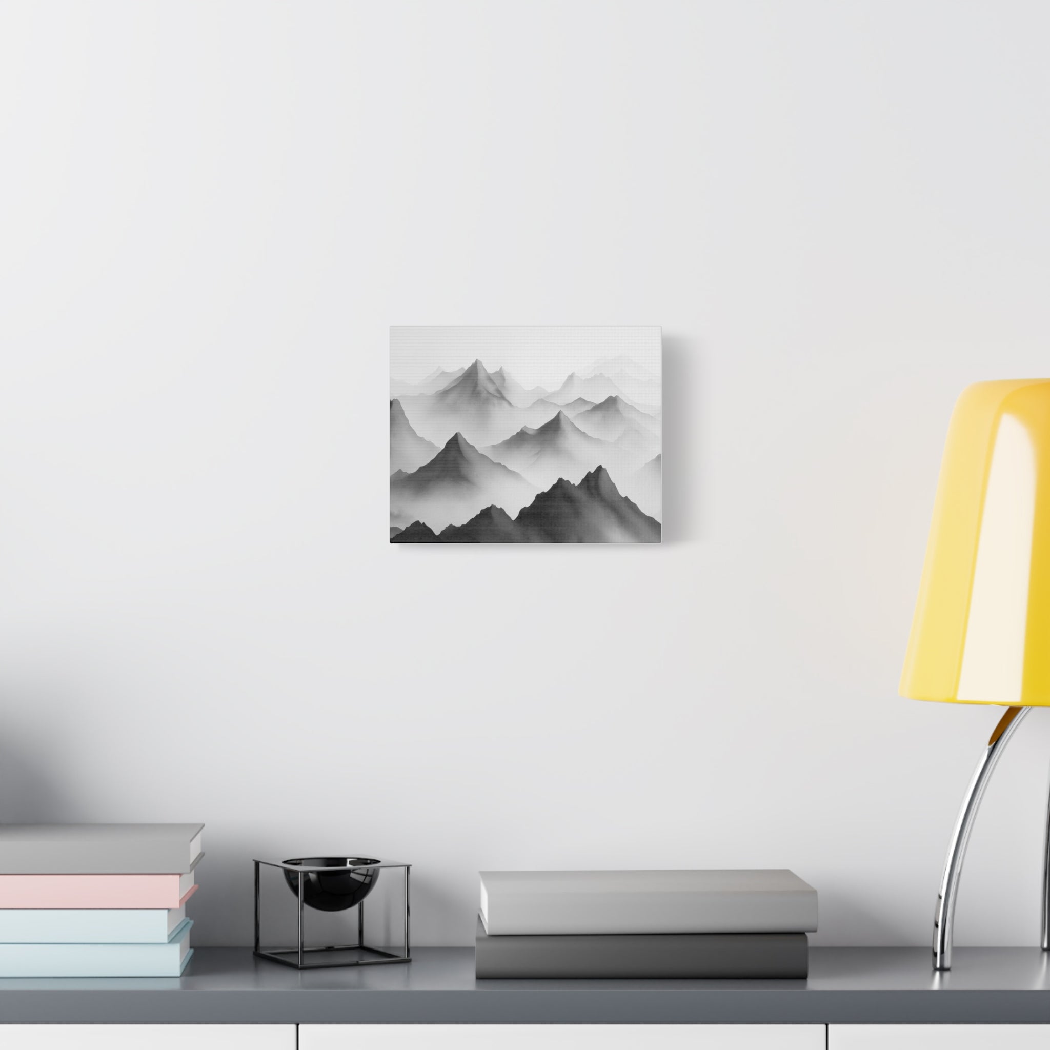Black and White Mountain Canvas Print