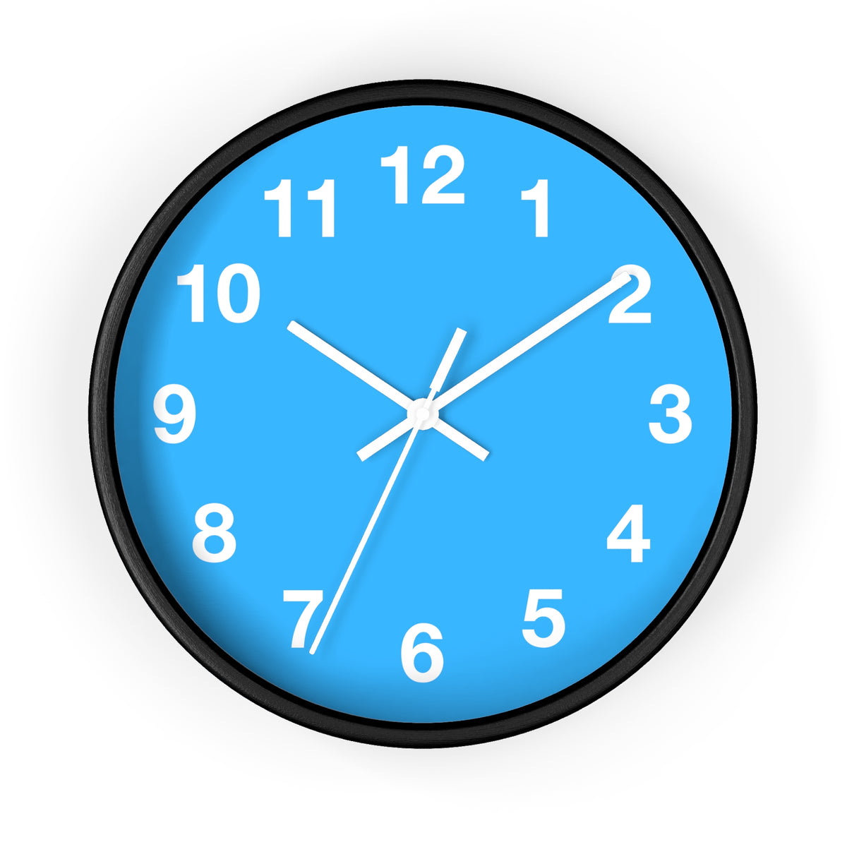 Bright Blue Modern Wall Clock