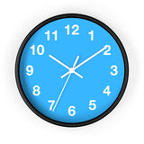 Bright Blue Modern Wall Clock