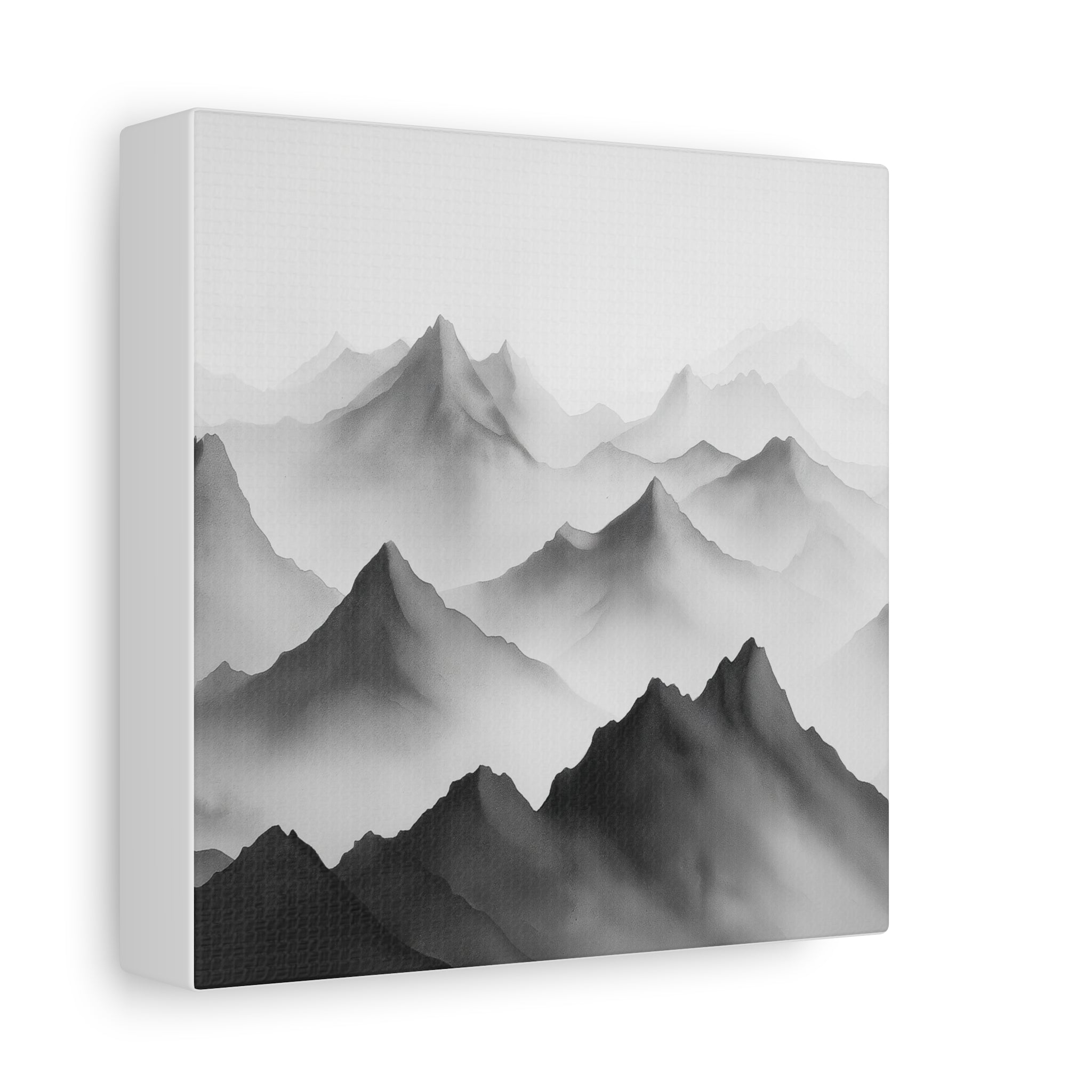 Black and White Mountain Canvas Print