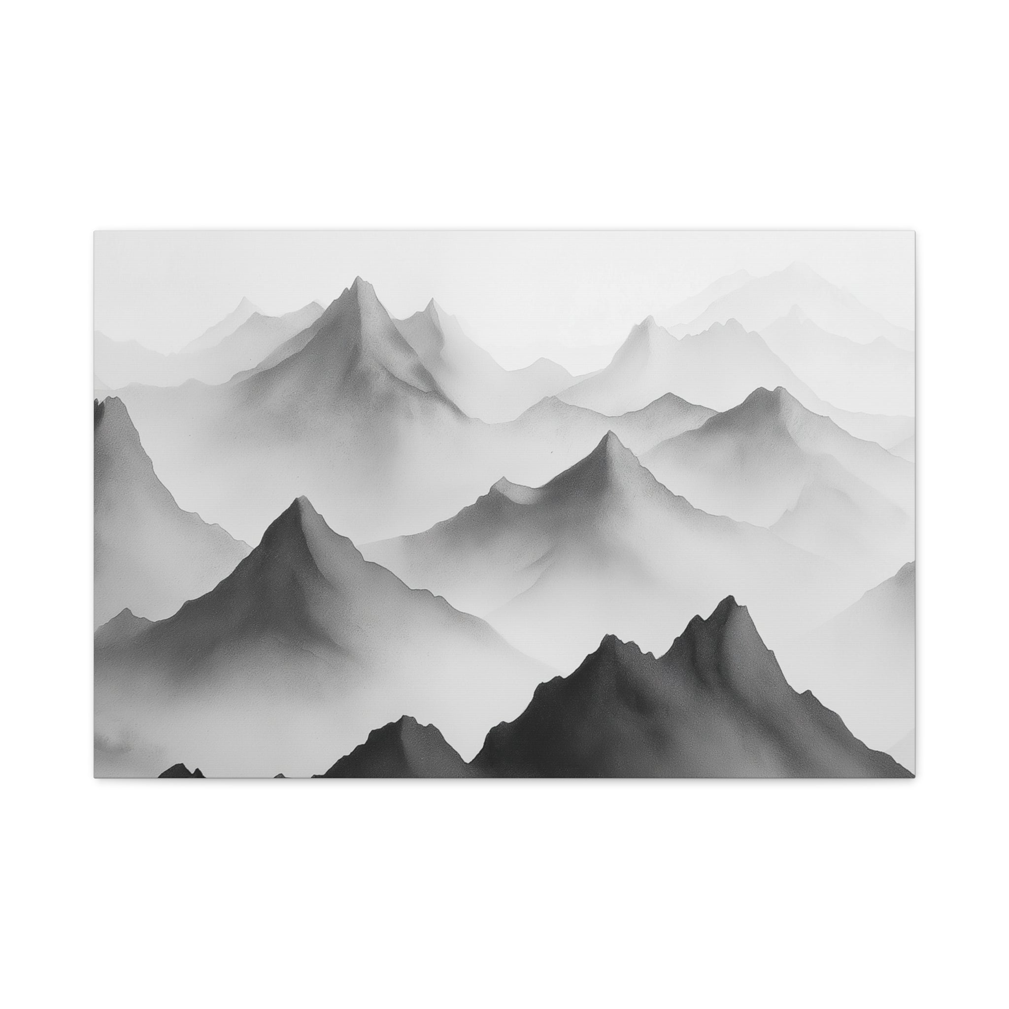 Black and White Mountain Canvas Print