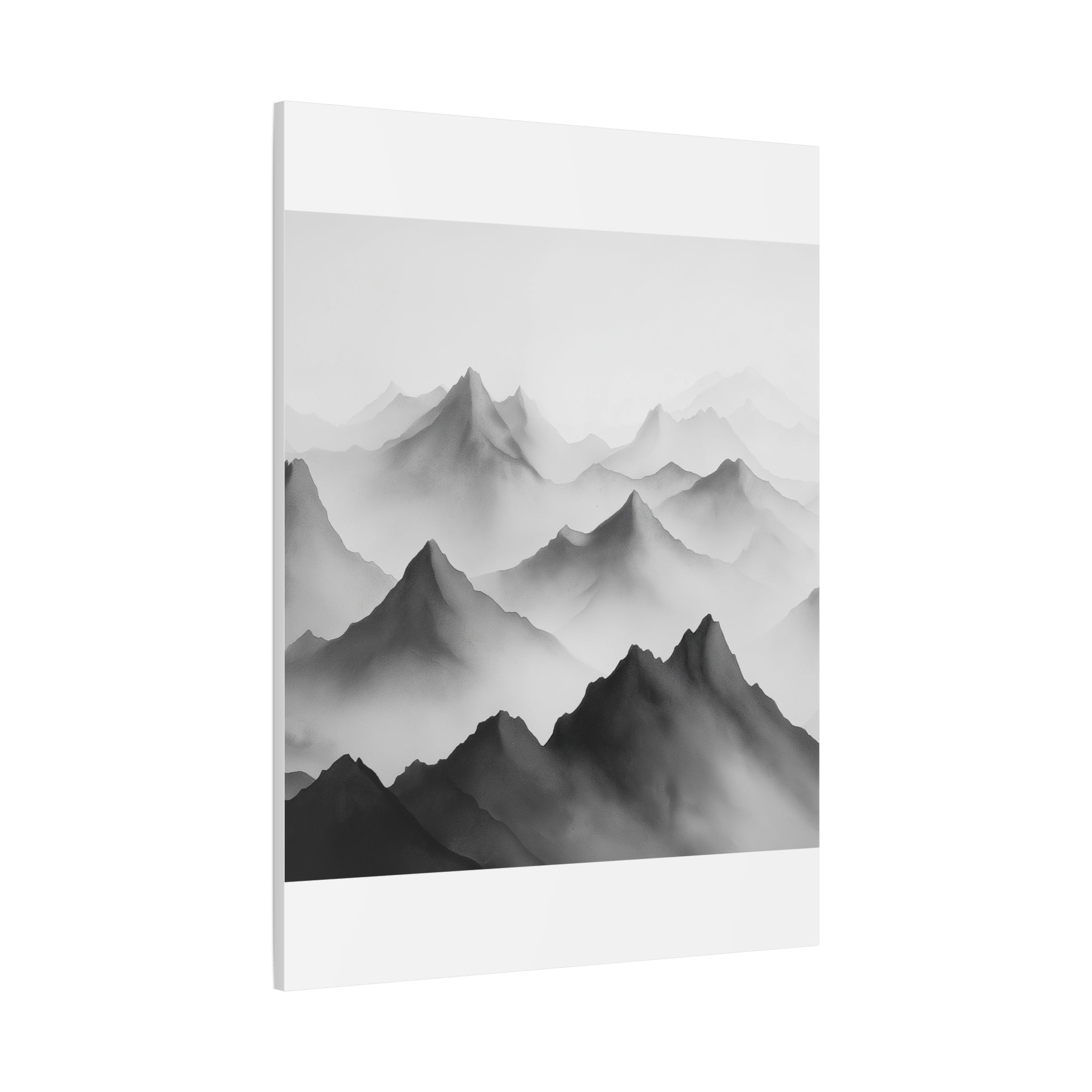 Black and White Mountain Canvas Print
