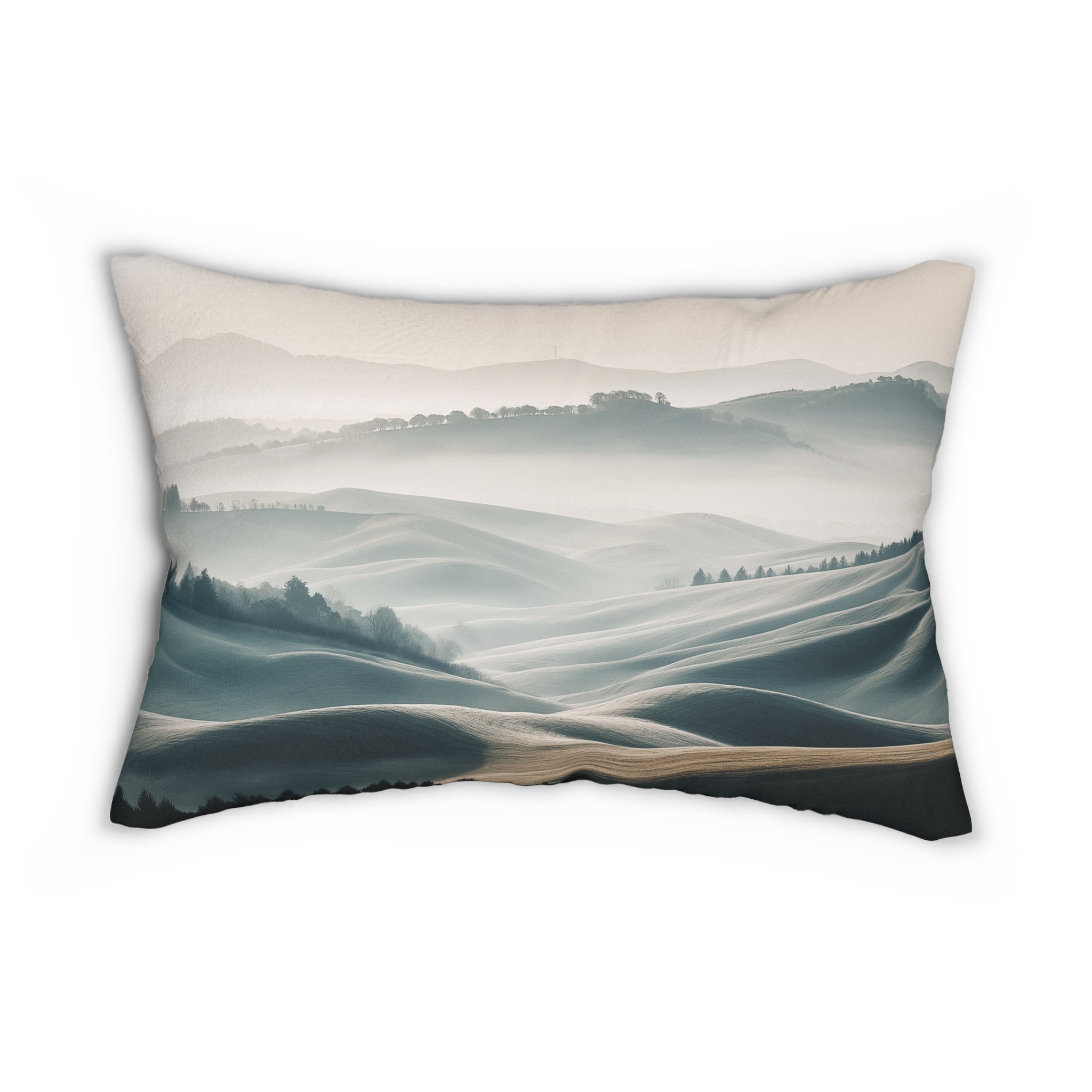 Tranquil Landscape Lumbar Pillow