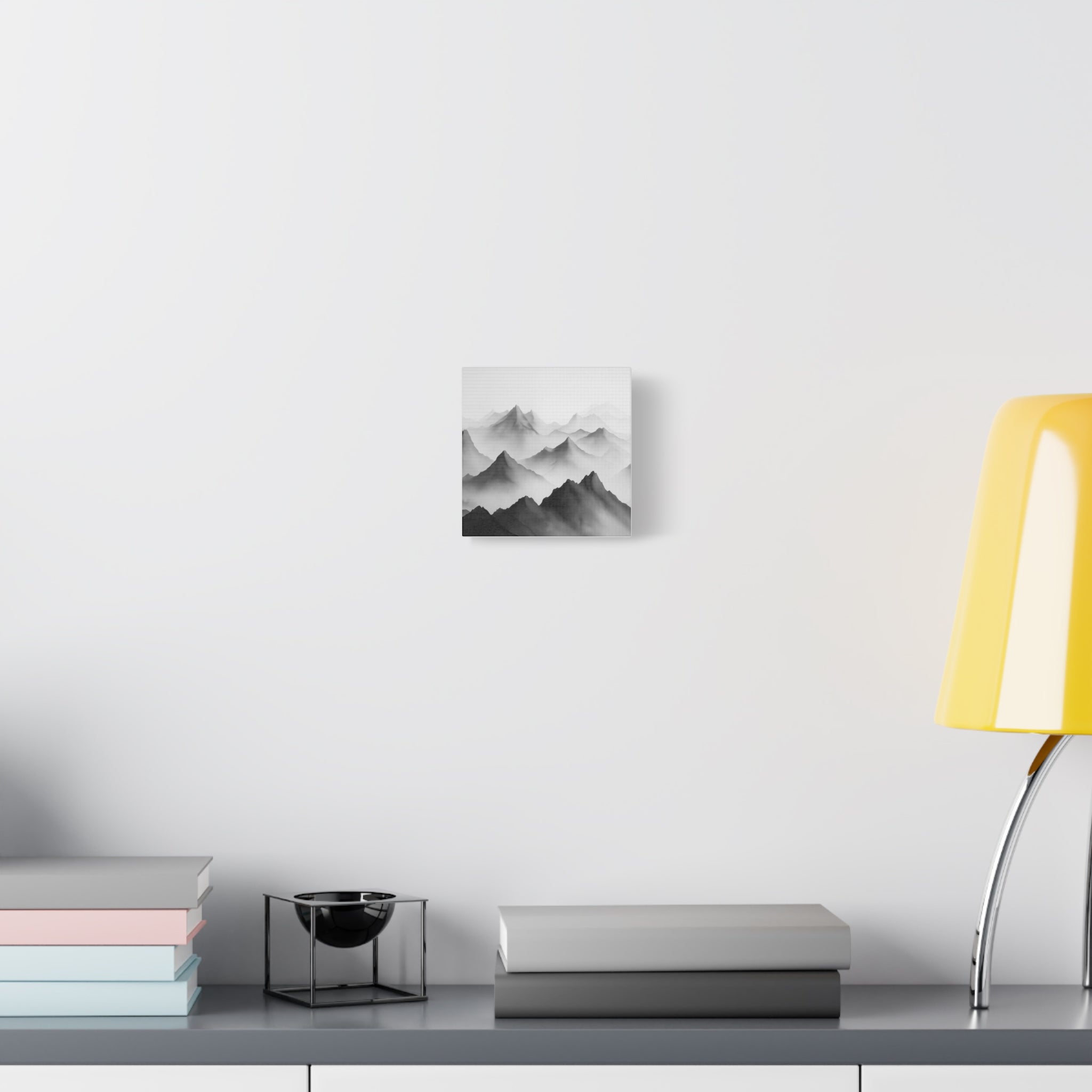 Black and White Mountain Canvas Print