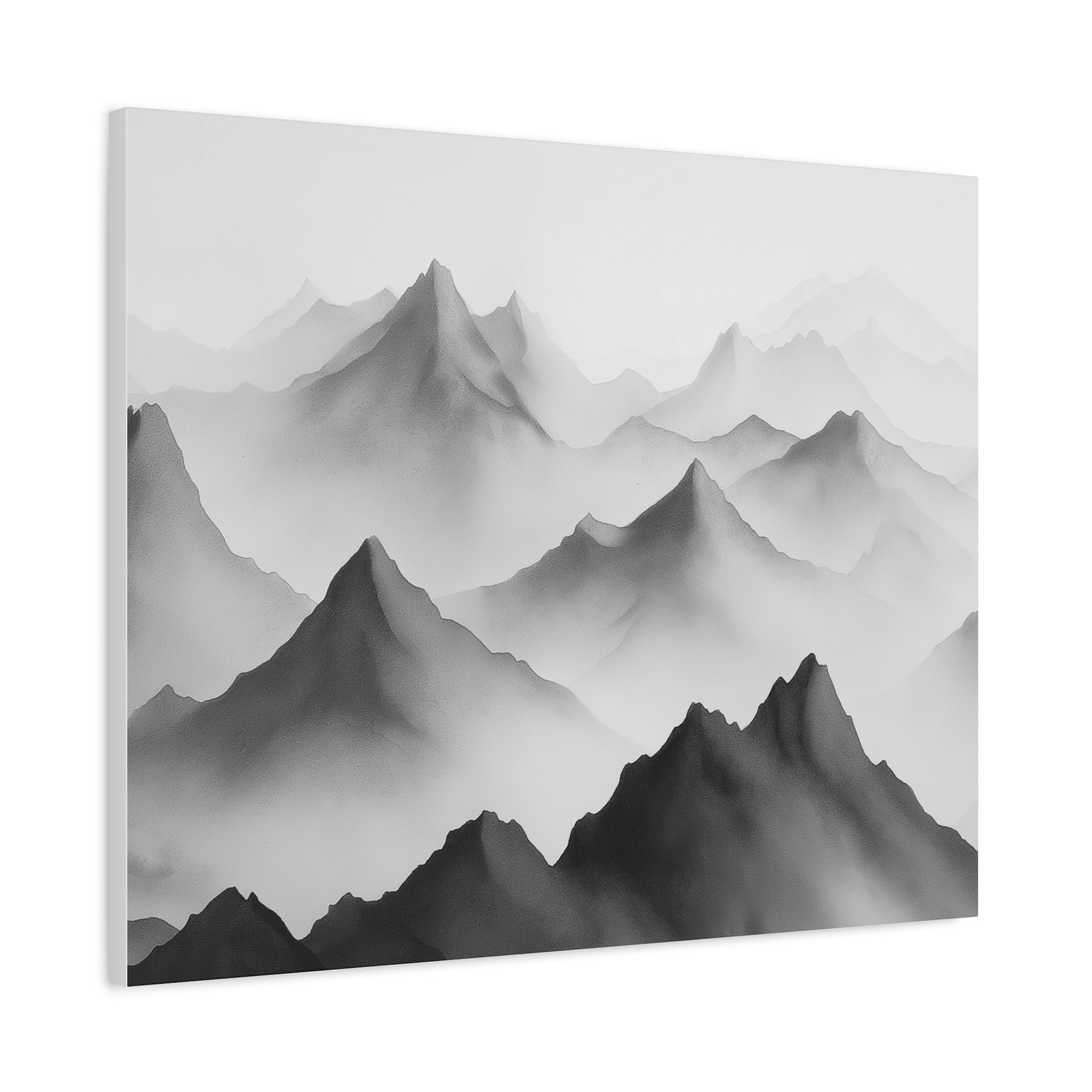 Black and White Mountain Canvas Print