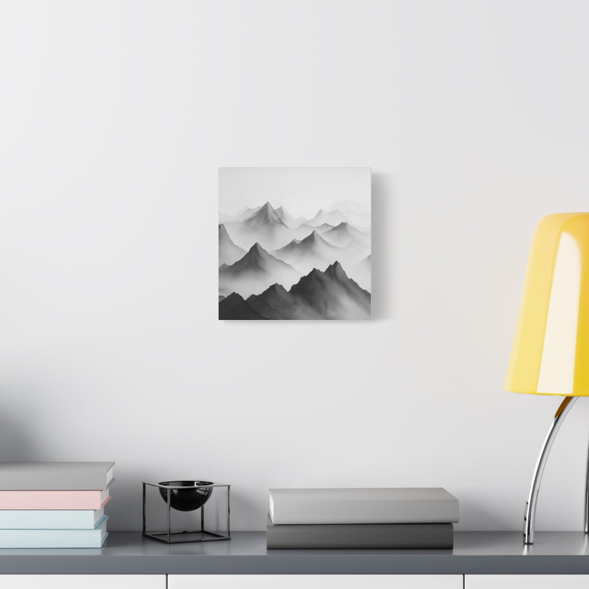 Black and White Mountain Canvas Print