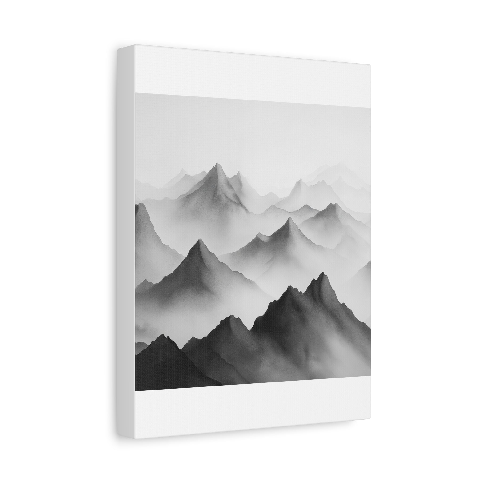 Black and White Mountain Canvas Print