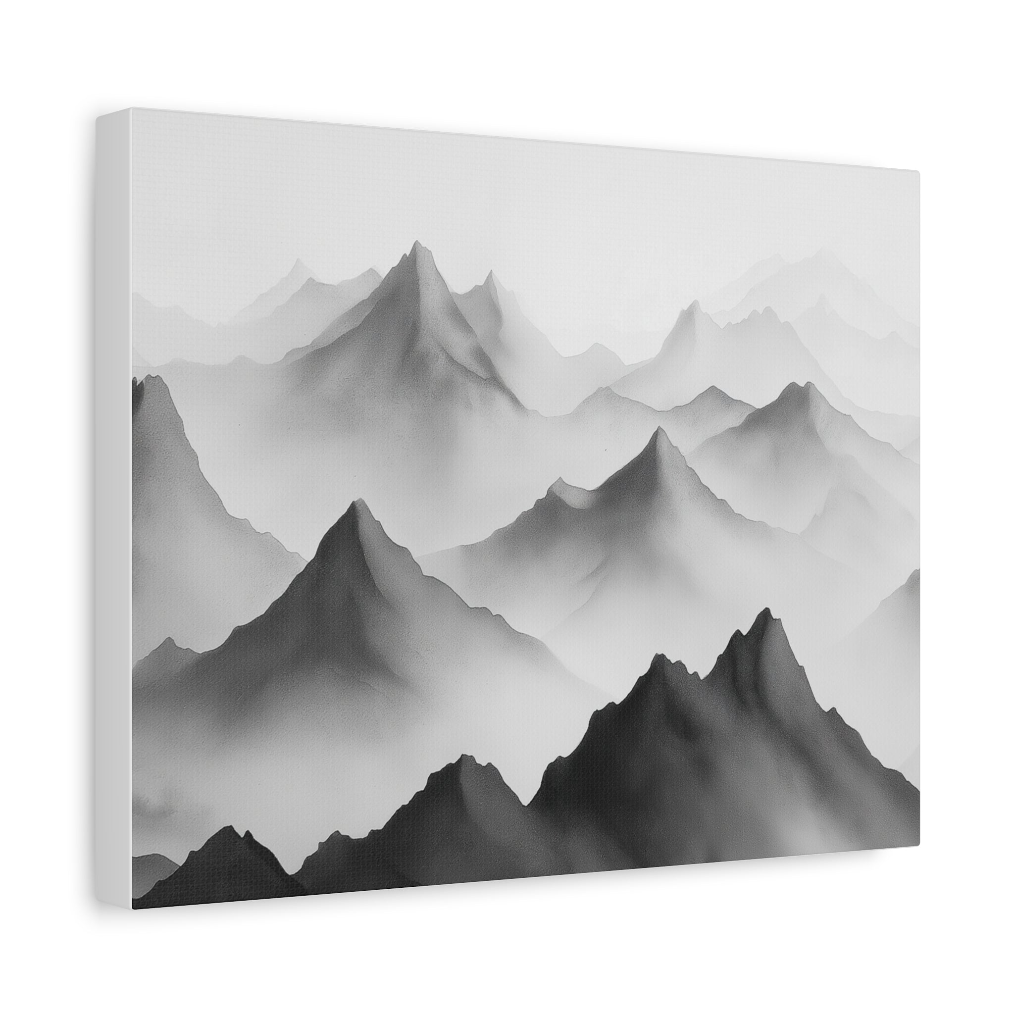 Black and White Mountain Canvas Print
