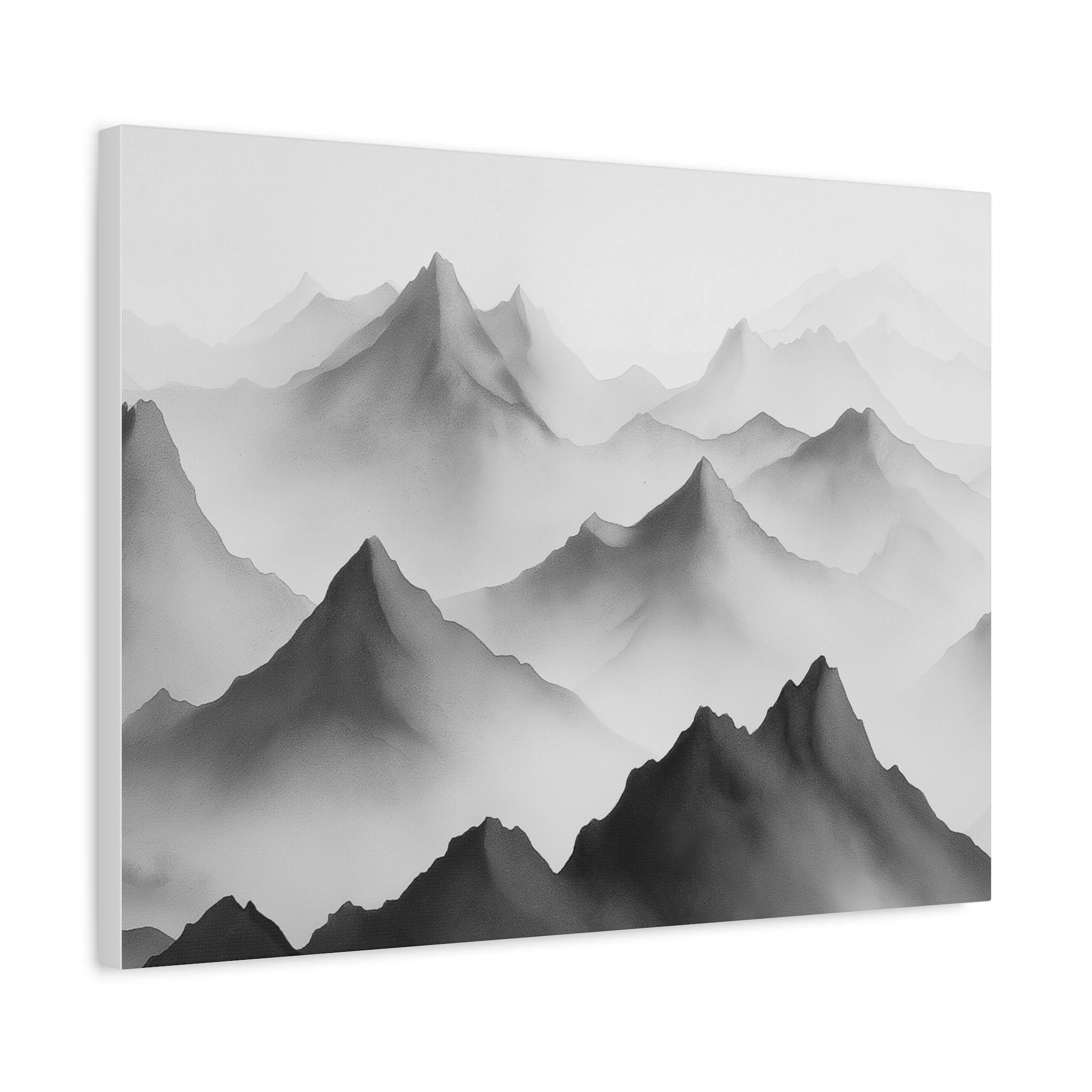 Black and White Mountain Canvas Print