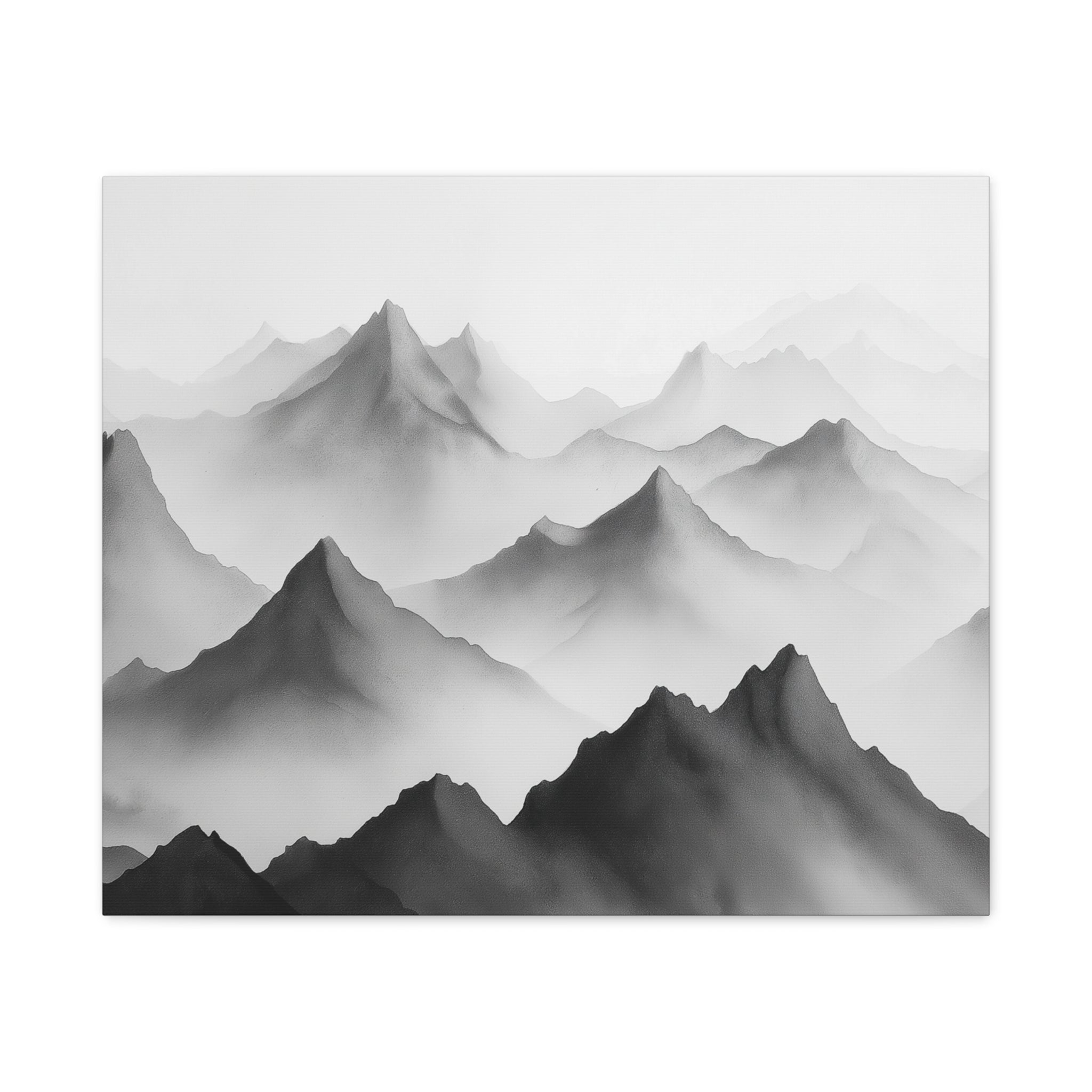 Black and White Mountain Canvas Print