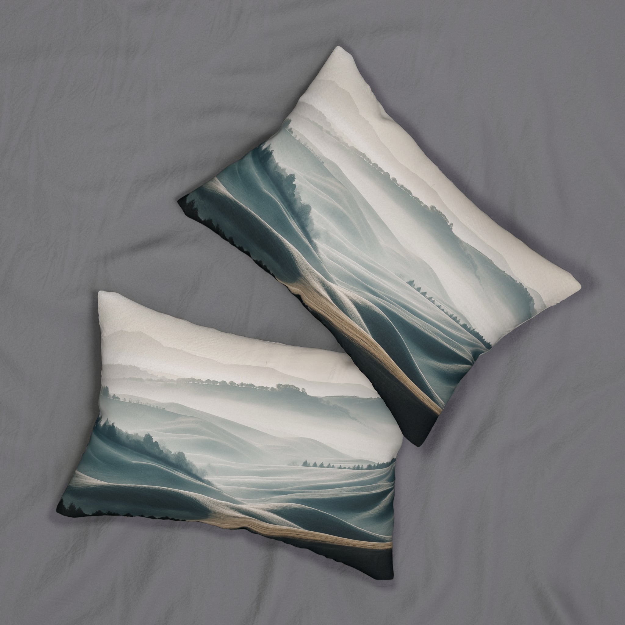 Tranquil Landscape Lumbar Pillow