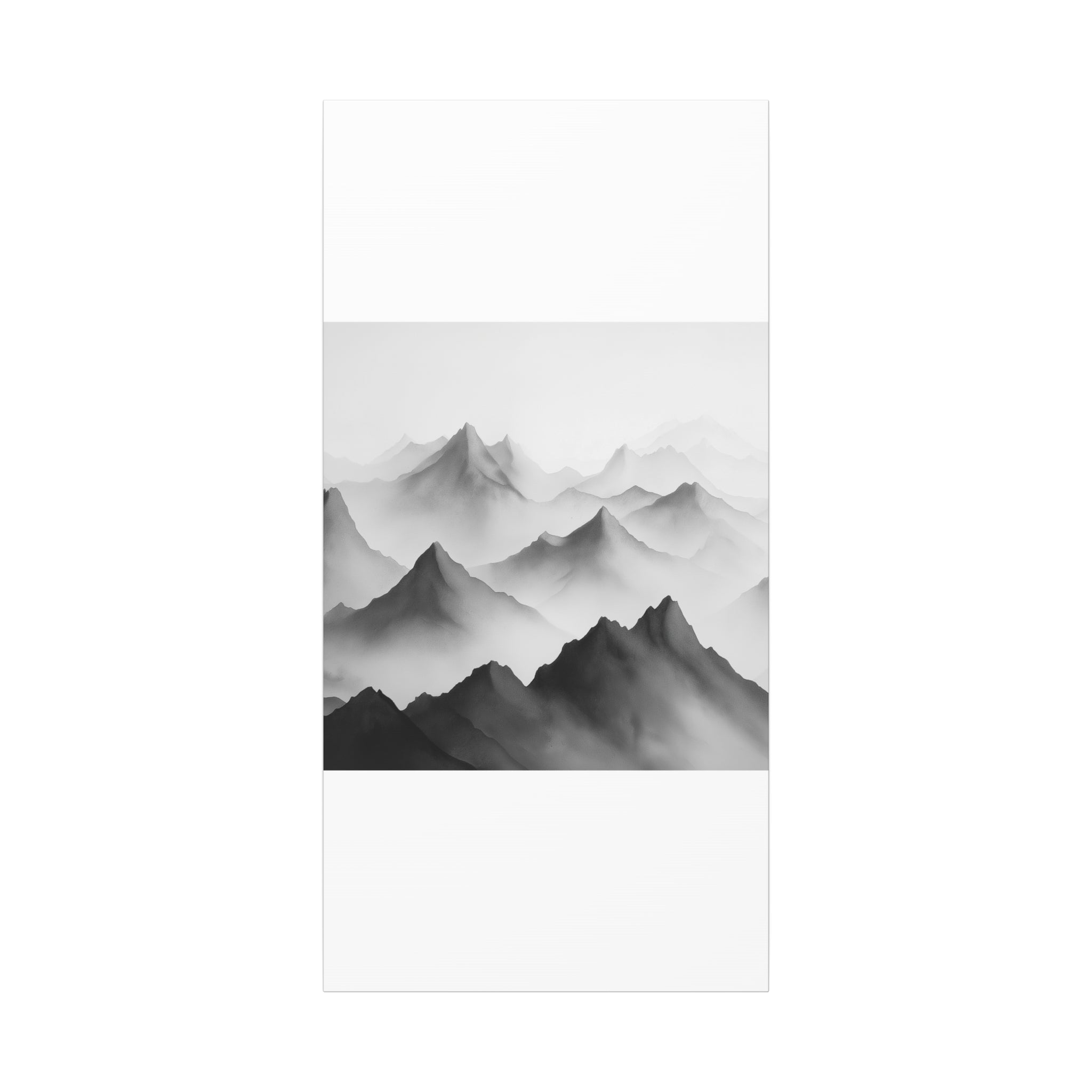 Black and White Mountain Canvas Print