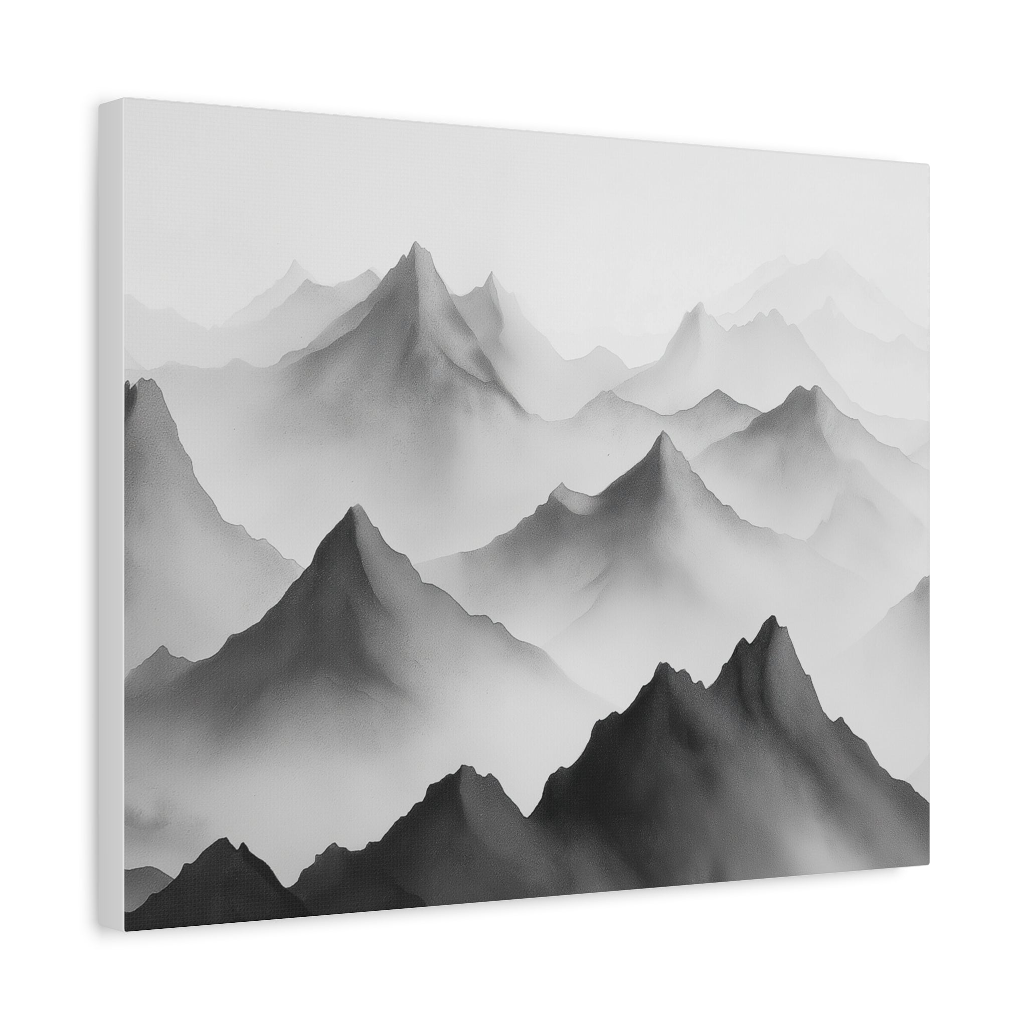 Black and White Mountain Canvas Print
