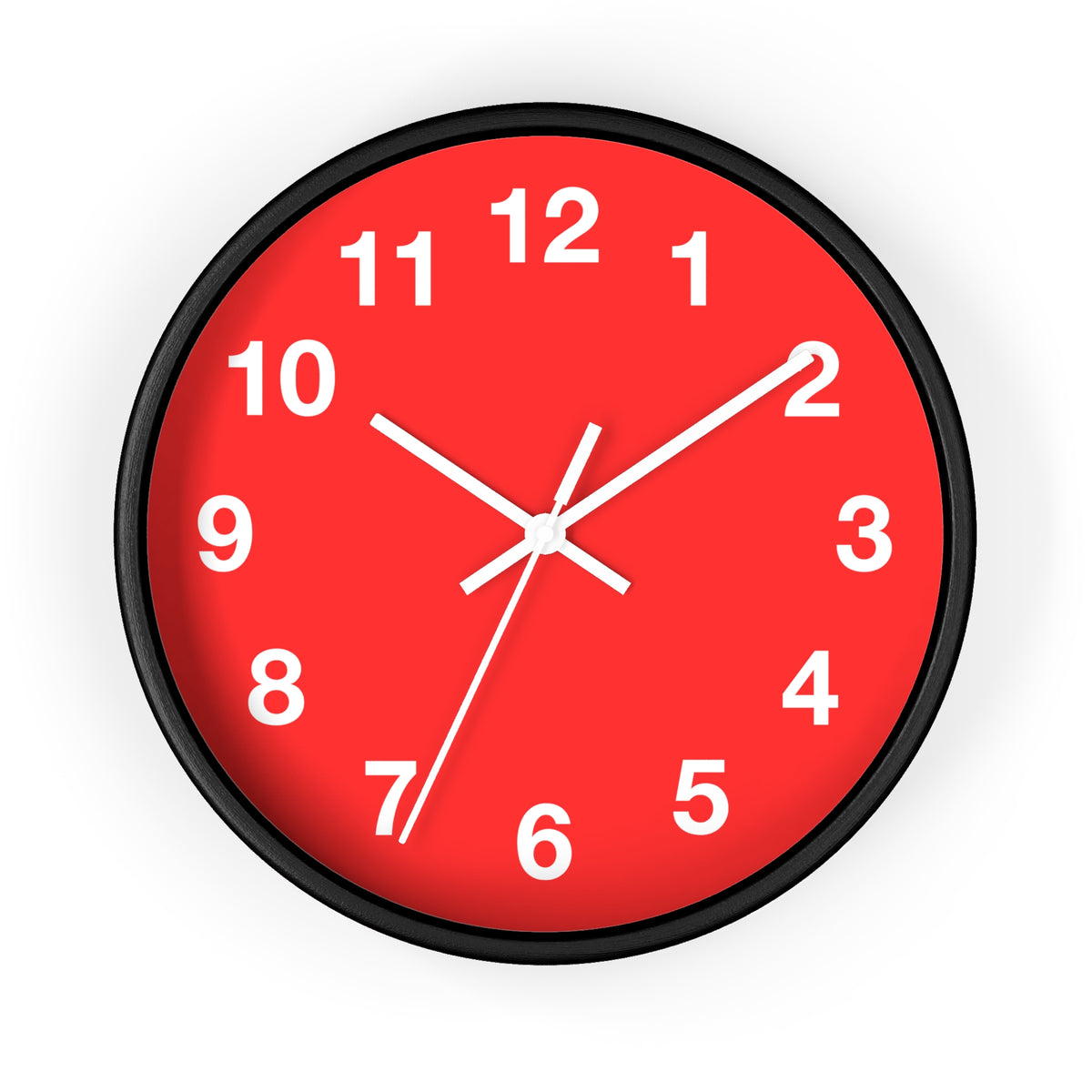 Vibrant Red Wall Clock