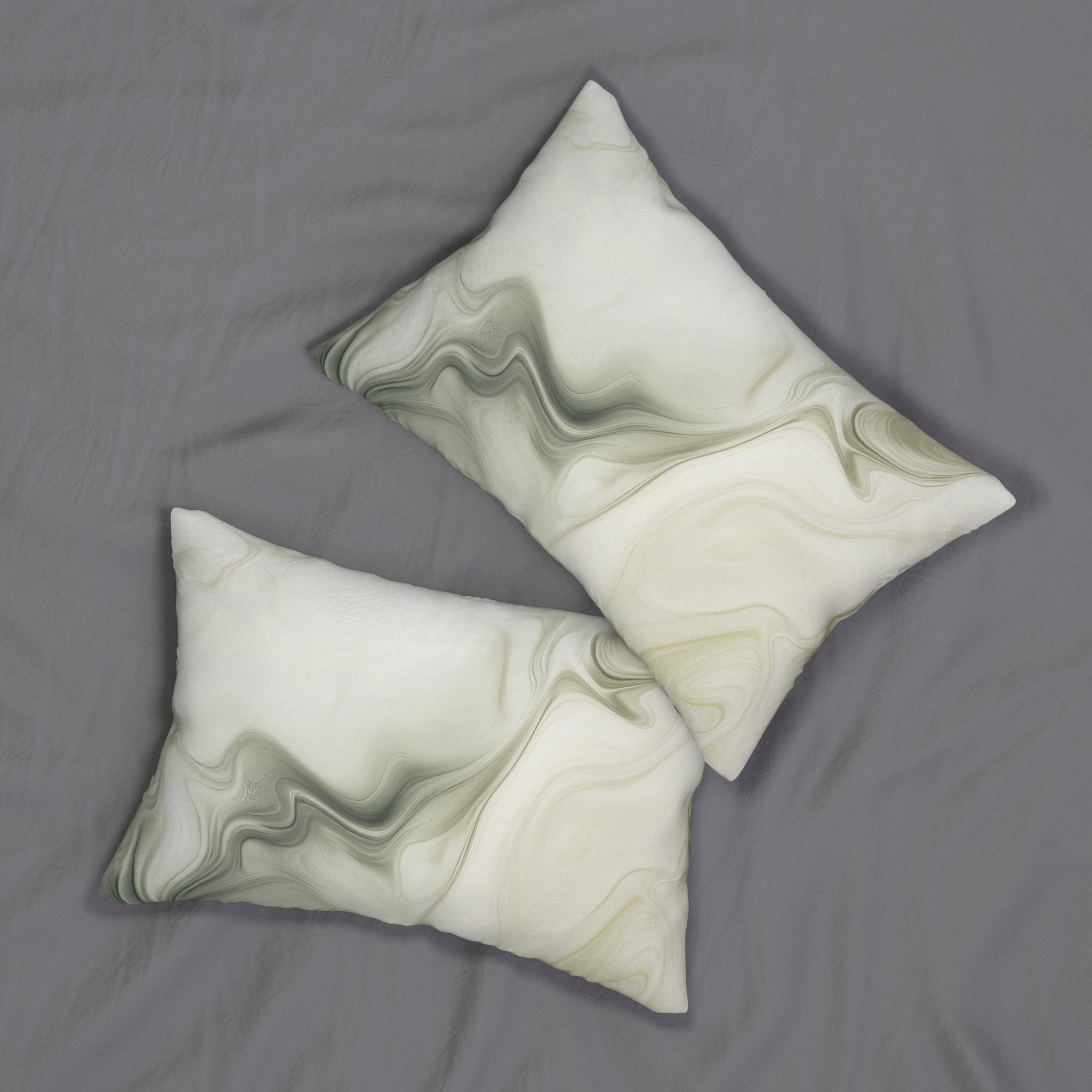 Elegant Marble Lumbar Pillow