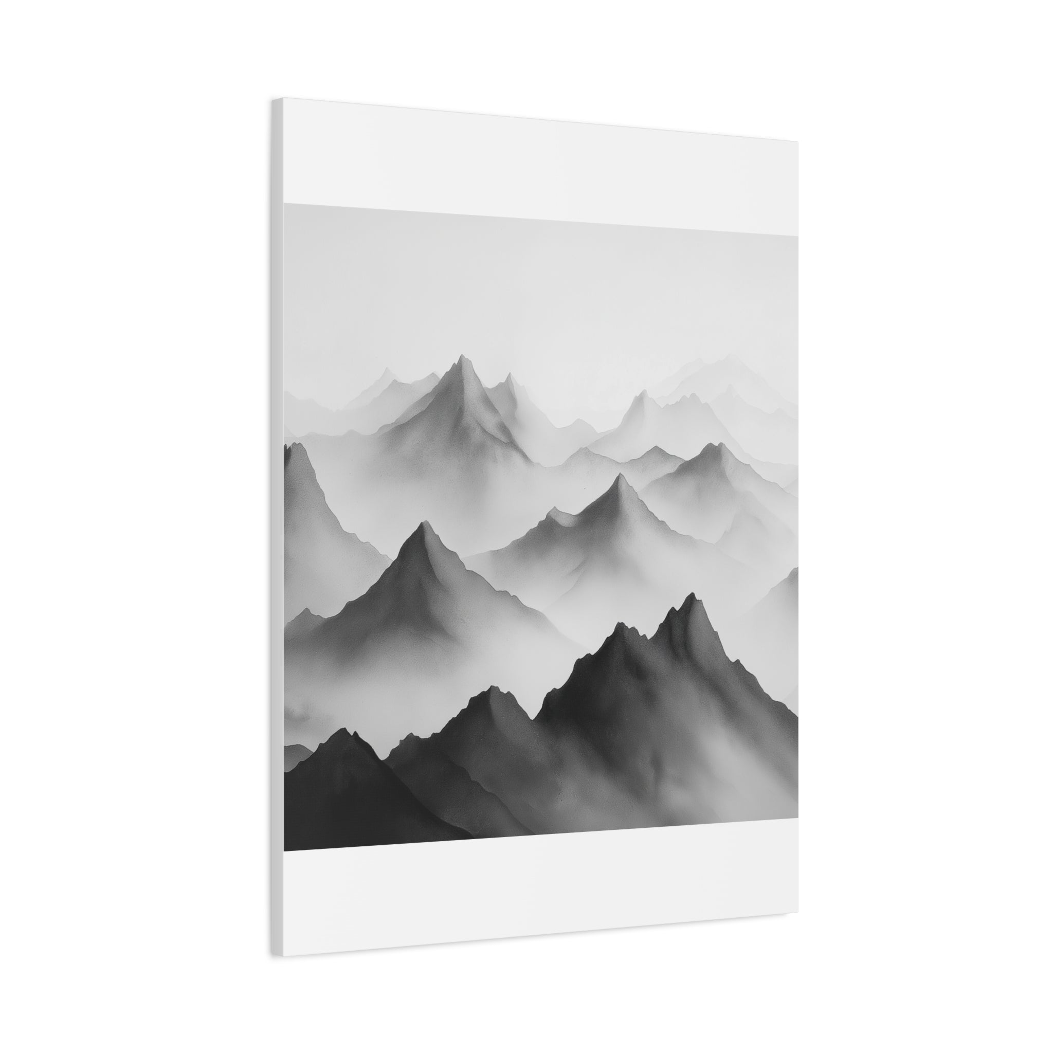 Black and White Mountain Canvas Print