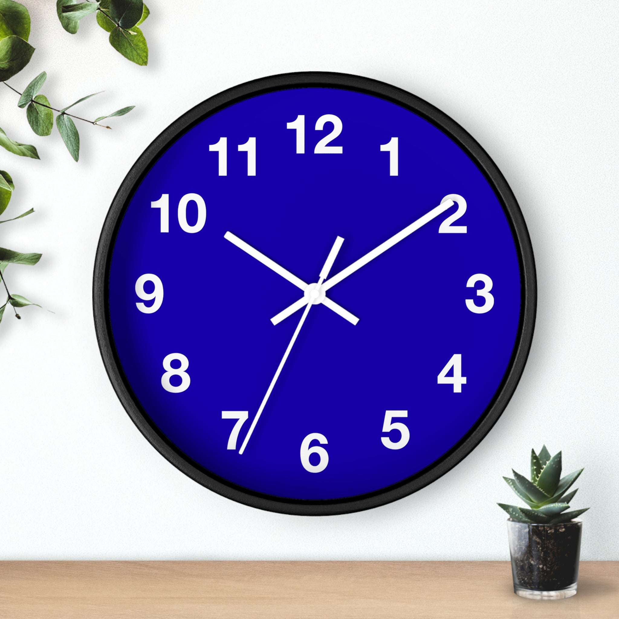 Vibrant Blue Wall Clock