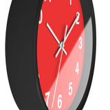 Vibrant Red Wall Clock