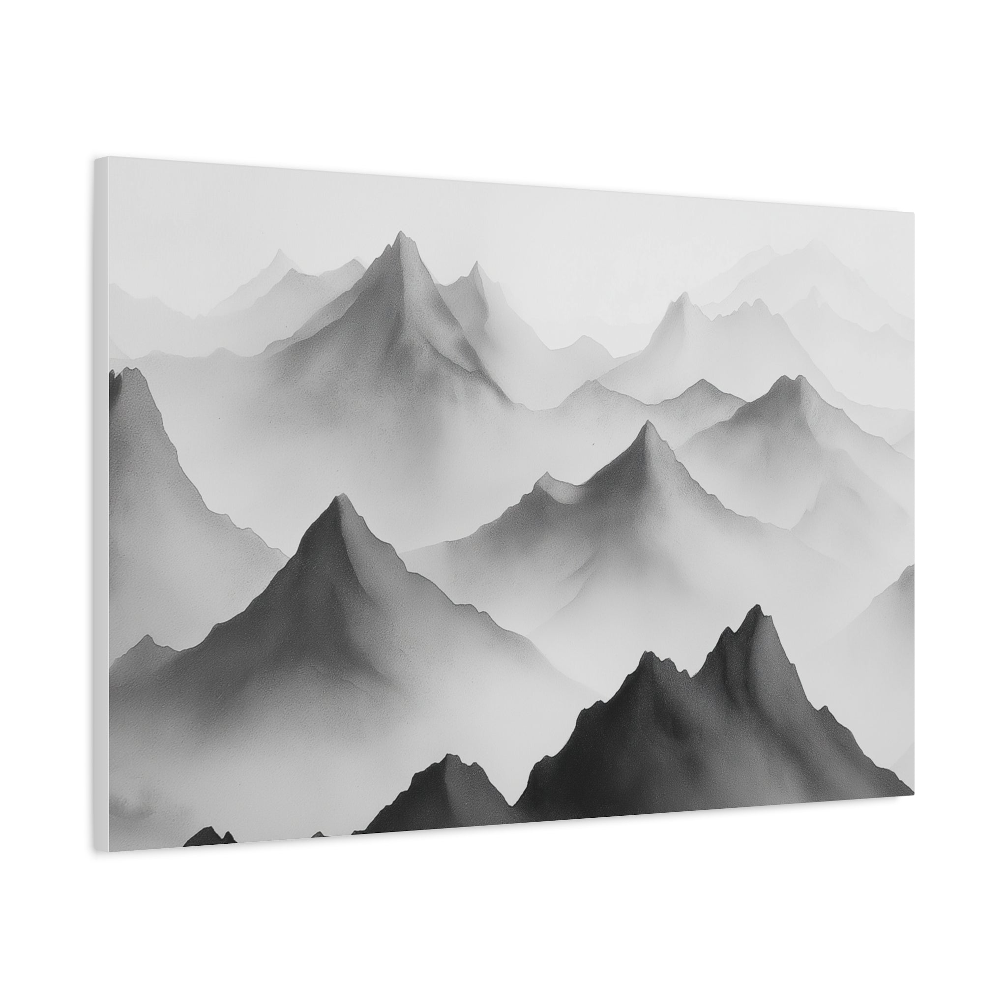Black and White Mountain Canvas Print