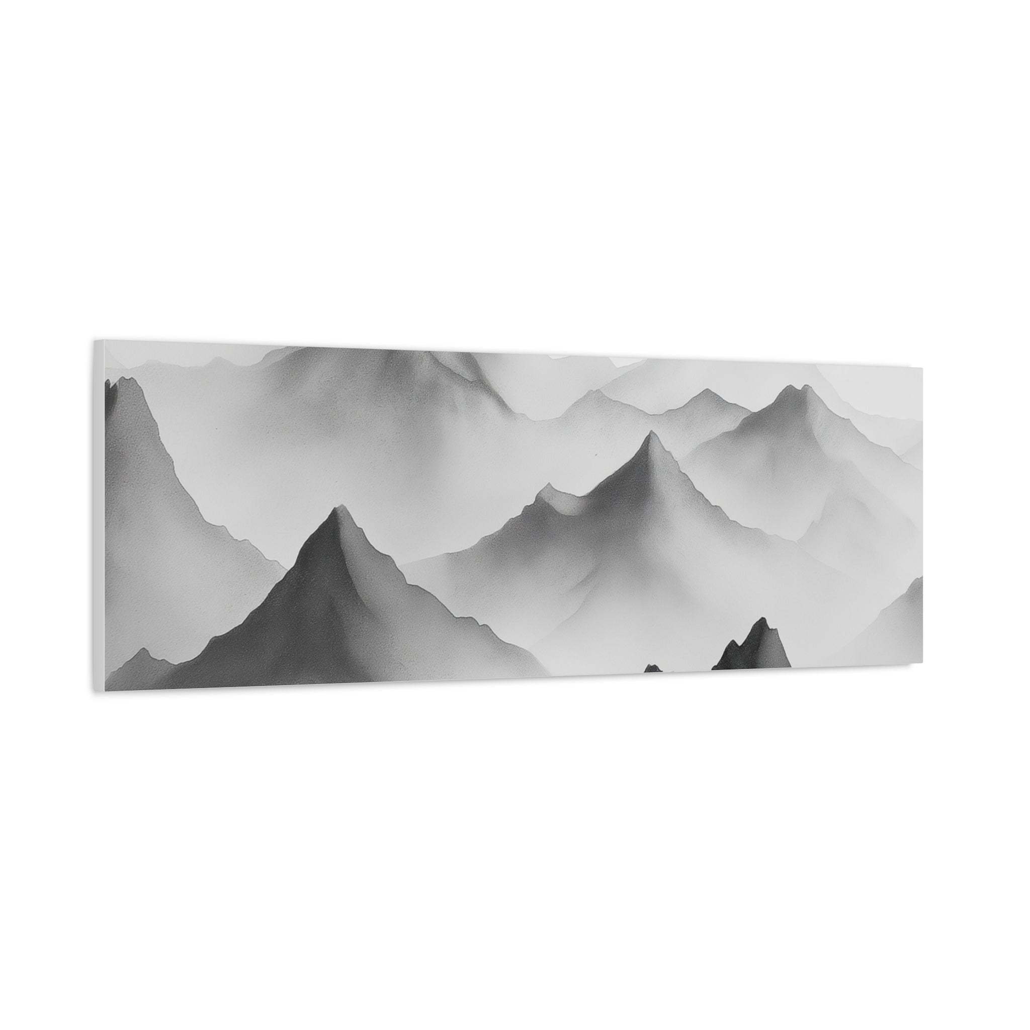 Black and White Mountain Canvas Print