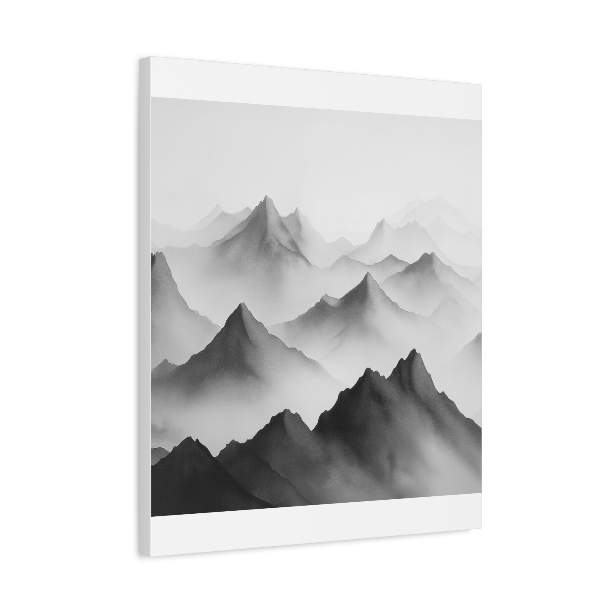 Black and White Mountain Canvas Print