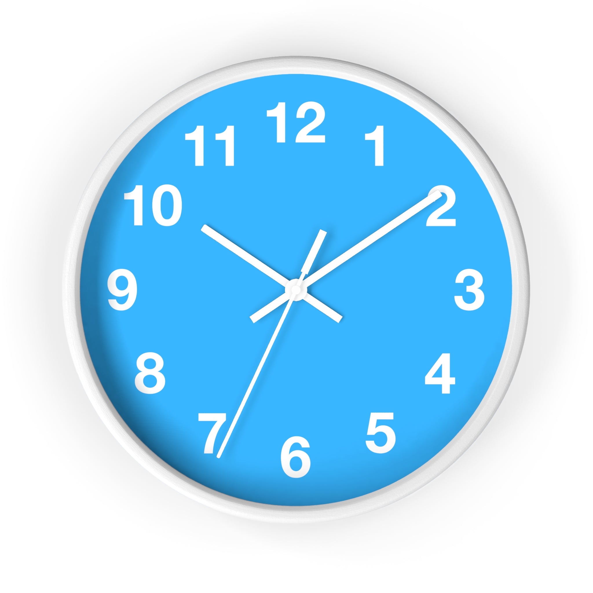 Bright Blue Modern Wall Clock